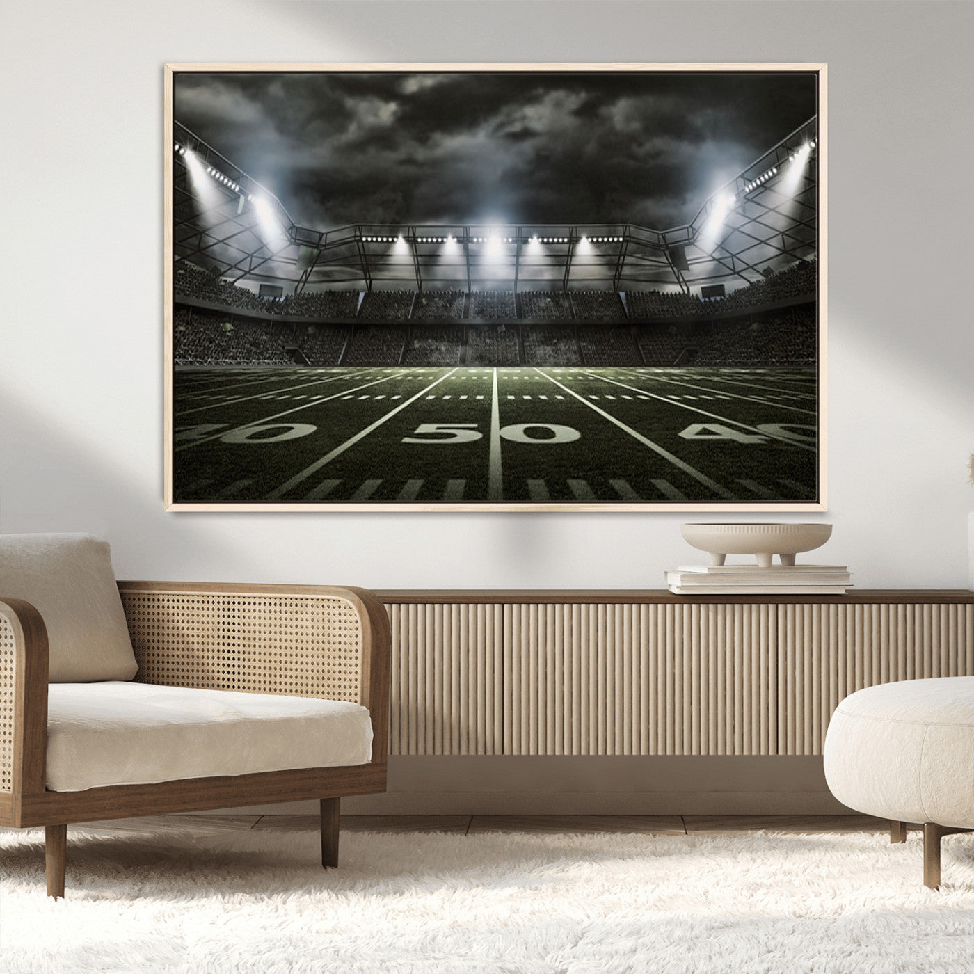 -American Football Stadium Wall Art Canvas Print, Stadium Sport Wall Art Print
