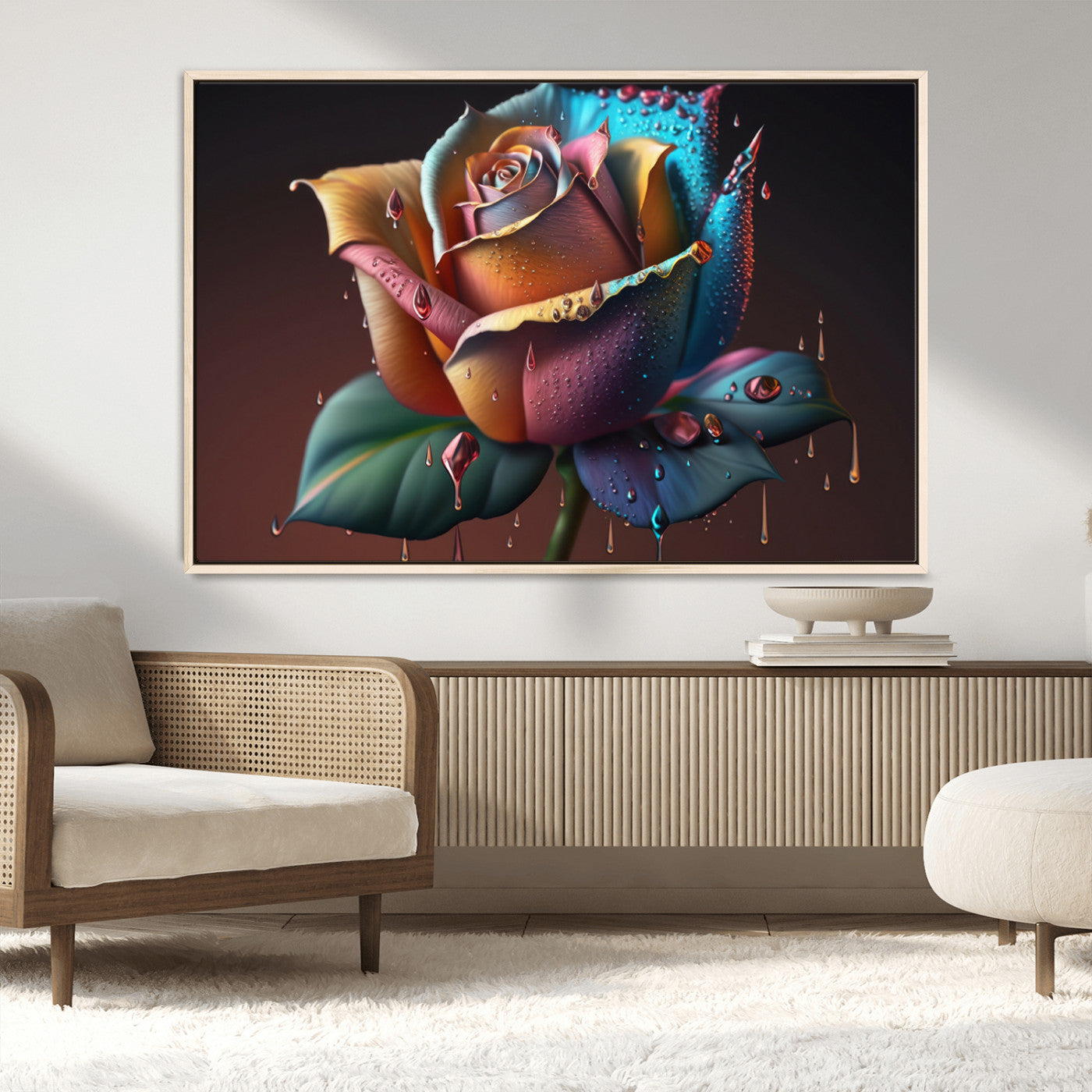 MGV-FC-36X24 - Abstract Rose Wall Art Canvas Print