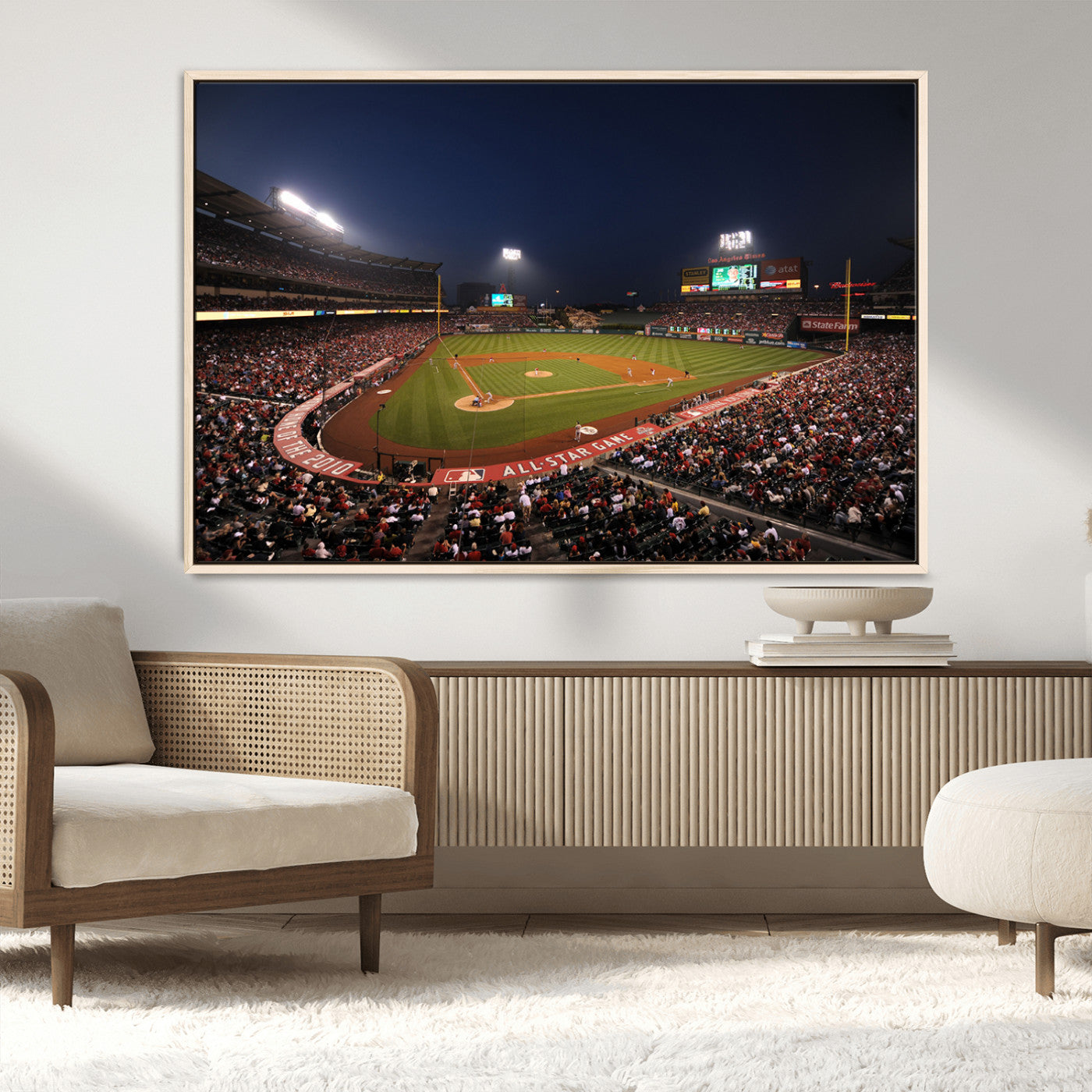 MGV-FC-36X24 - Los Angeles Angels Baseball Team Print - Anaheim Angel Stadium Wall Art Canvas Print