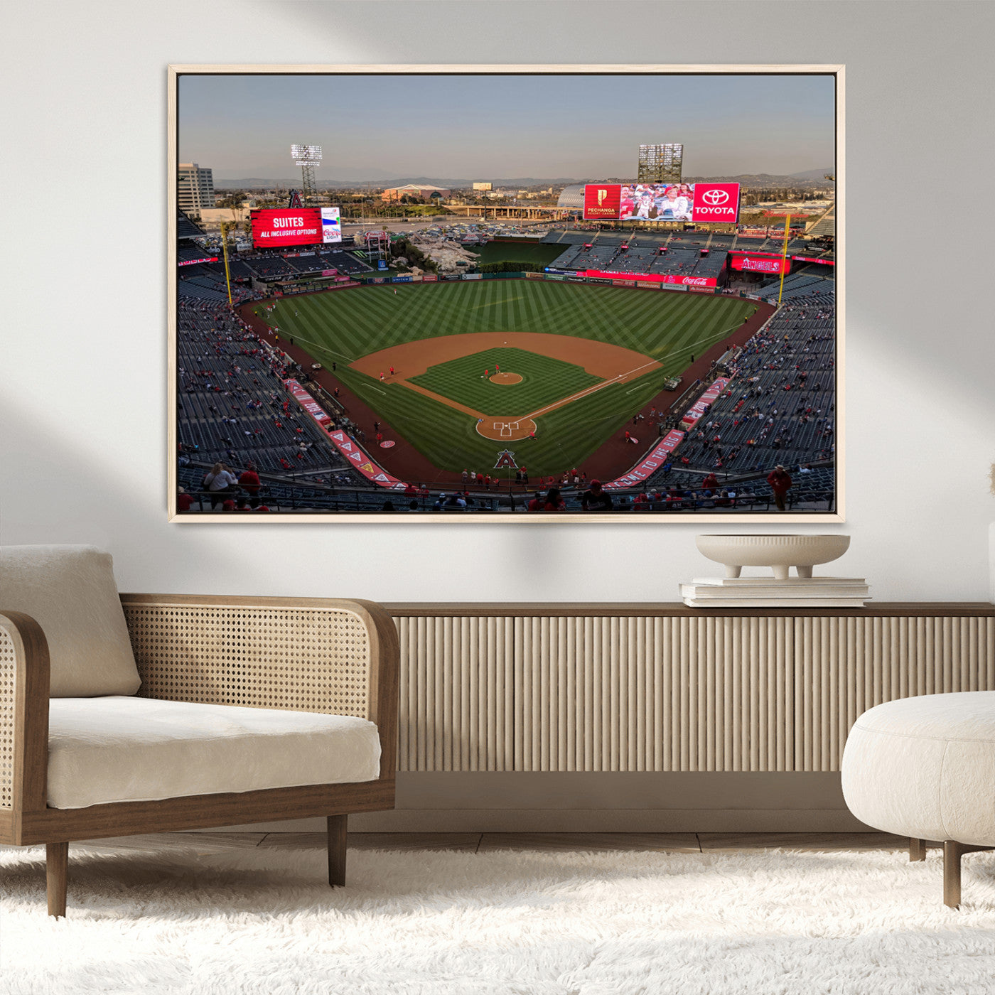MGV-FC-36X24 - Los Angeles Angels Baseball Canvas Print - Anaheim Angel Stadium Wall Art Canvas Print