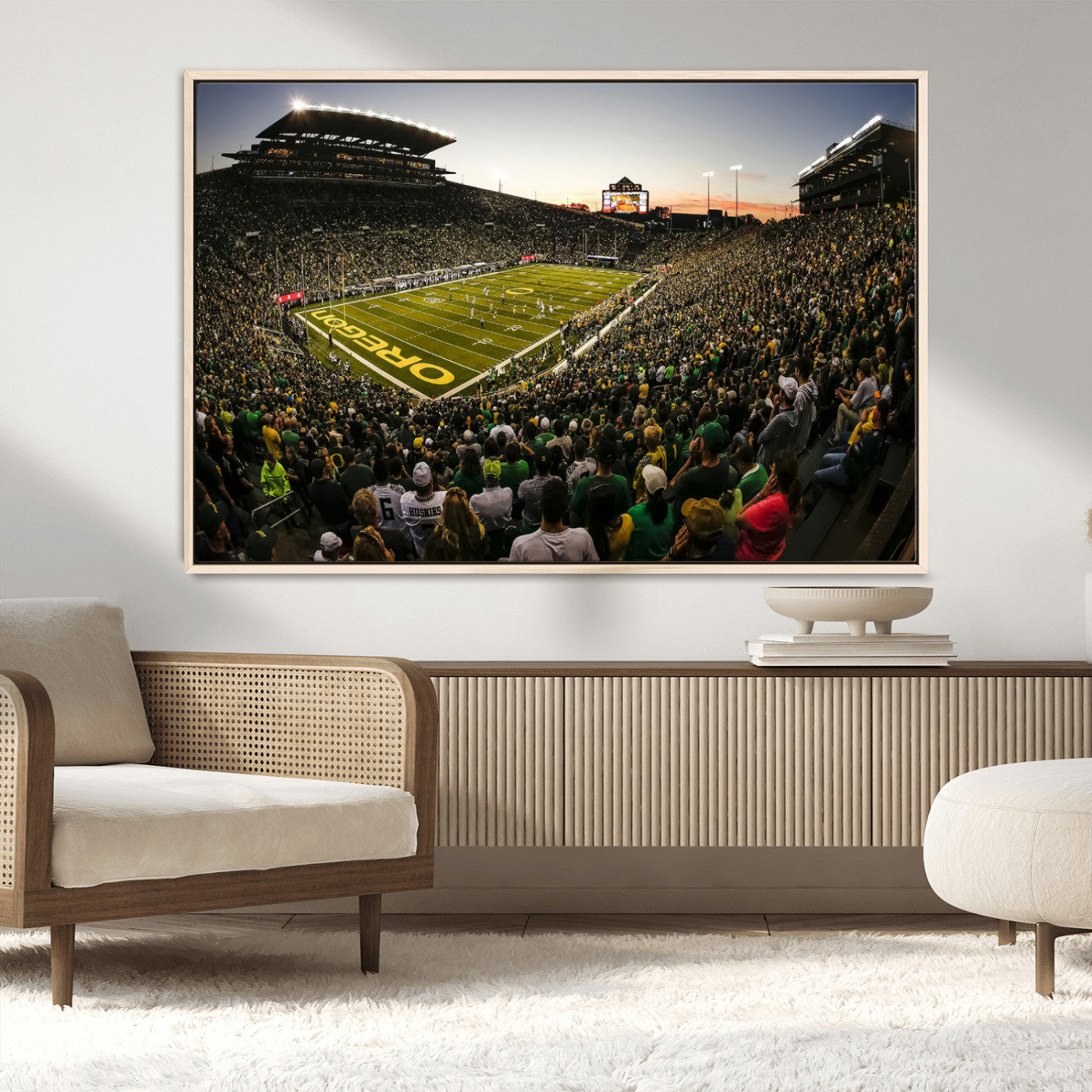 MGV-FC-36X24 - Oregon Stadium Canvas Wall Art - Captivating Game Day Scene at Autzen Stadium, Oregon Ducks Football
