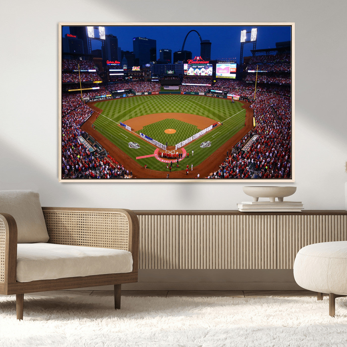 MGV-FC-36X24 - St. Louis Cardinals Baseball Team Print - Busch Stadium Wall Art Canvas Print