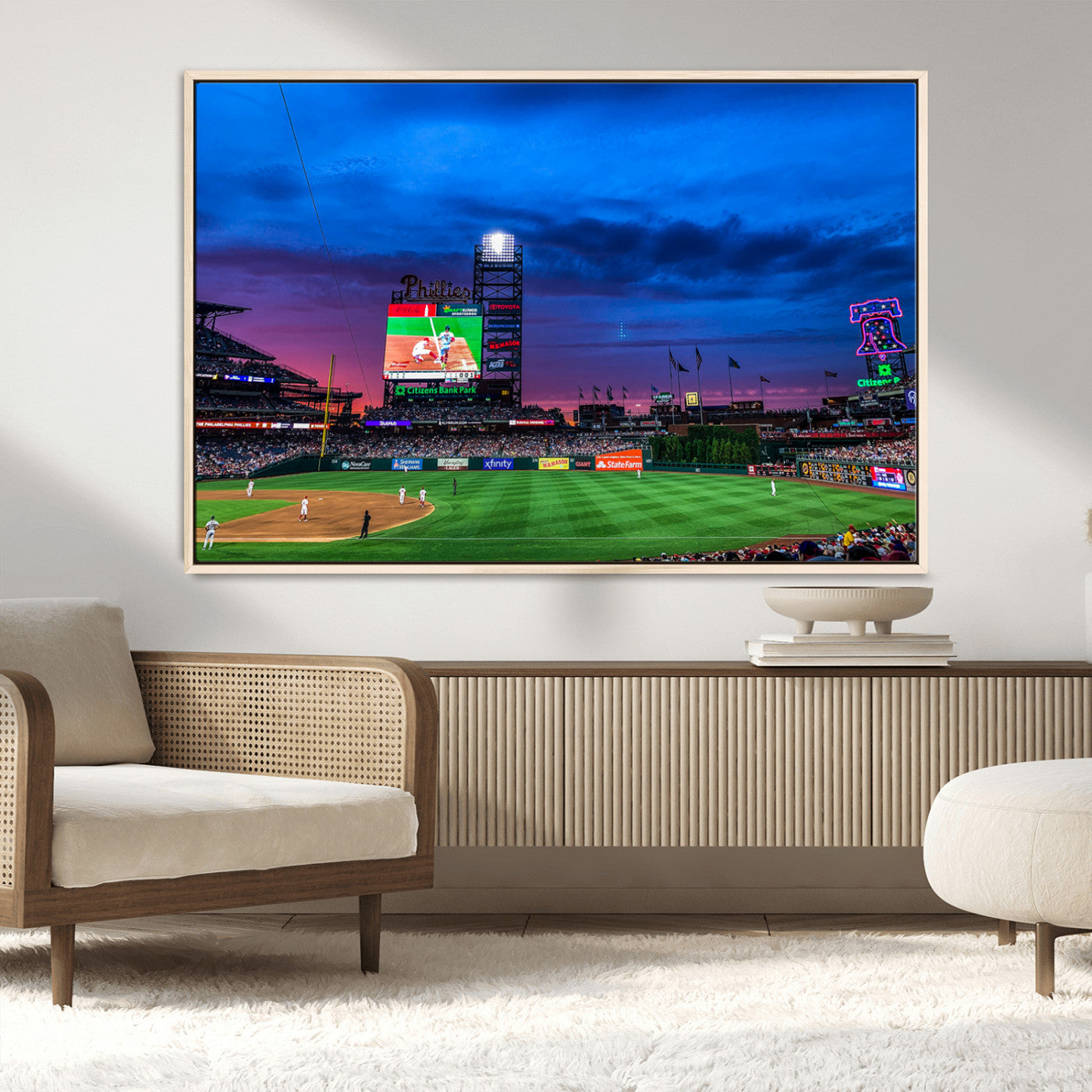 MGV-FC-36X24 - Philadelphia Phillies Baseball Team Print - Philadelphia Citizens Bank Park Stadium Canvas Wall Art