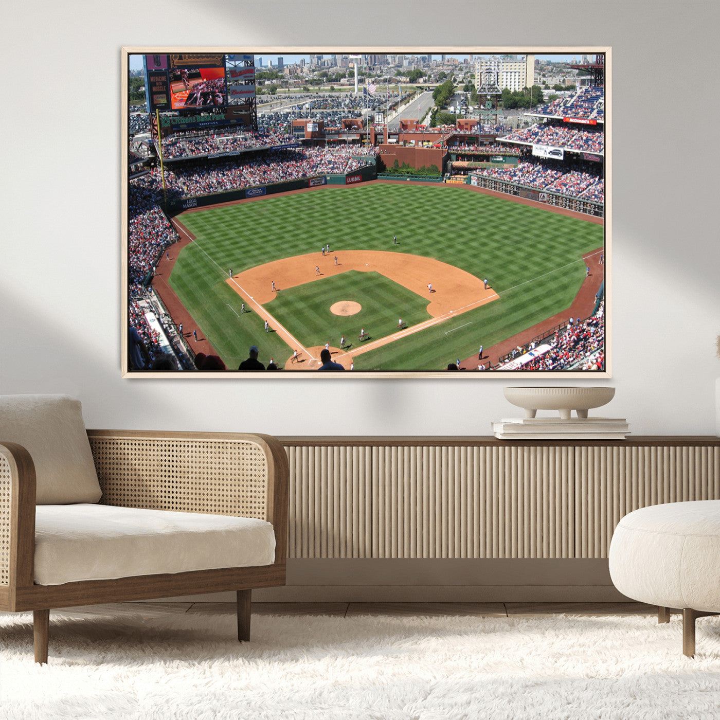 MGV-FC-36X24 - Philadelphia Phillies Baseball Team Print - Philadelphia Citizens Bank Park Stadium Wall Art Canvas