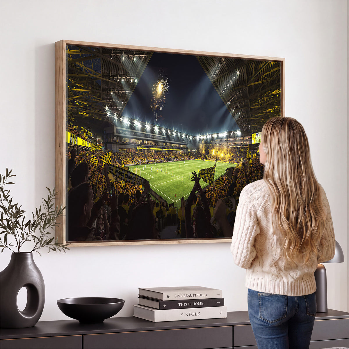 51122-MGV-CV-36X24 - Columbus Crew Soccer Team Print - Columbus Crew Stadium Wall Art Canvas Print