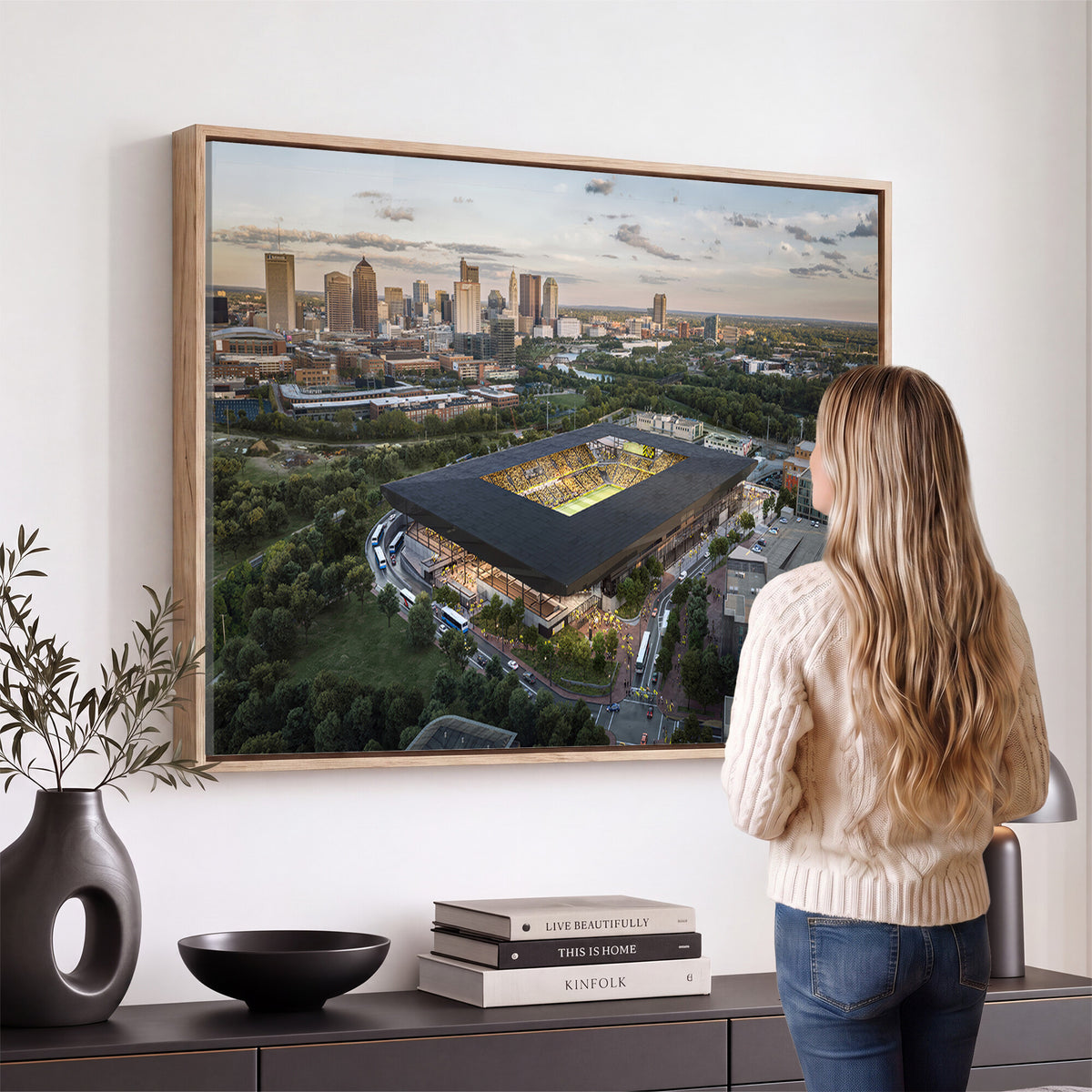 90971-MGV-CV-36X24 - Columbus Crew Soccer Team Print - Columbus Crew Stadium Wall Art, Columbus Crew Soccer Wall Art