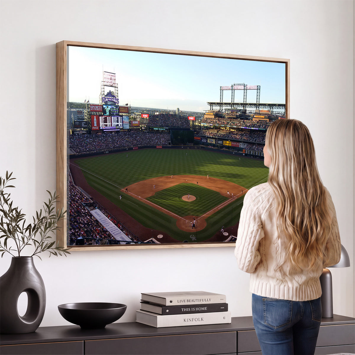 21638-MGV-CV-36X24 - Colorado Rockies Coors Field Wall Art Canvas Print, MLB Baseball Stadium