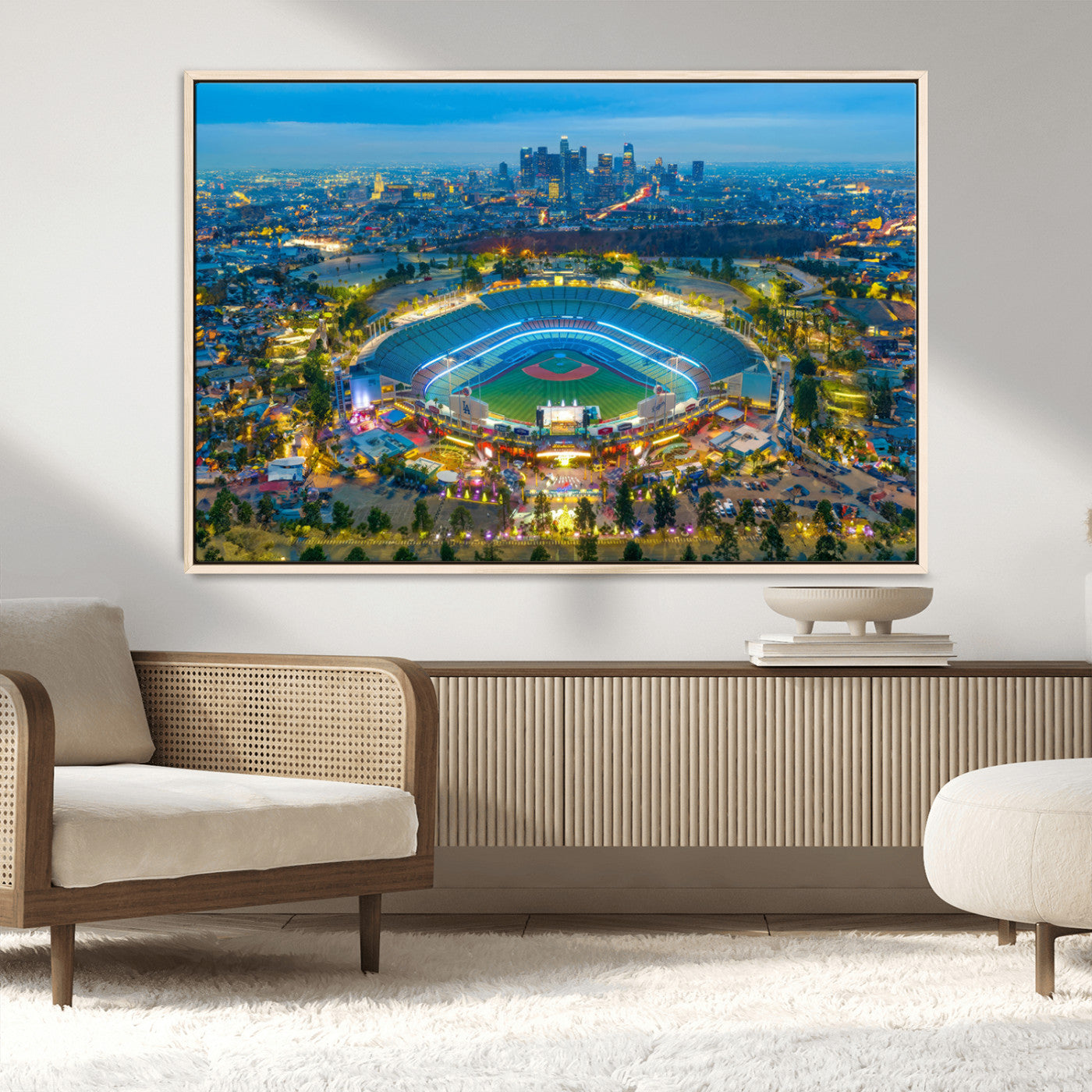 MGV-FC-36X24 - Los Angeles Dodgers Wall Art Canvas, Dodger Stadium Wall Art Canvas Print - MLB Baseball Stadium