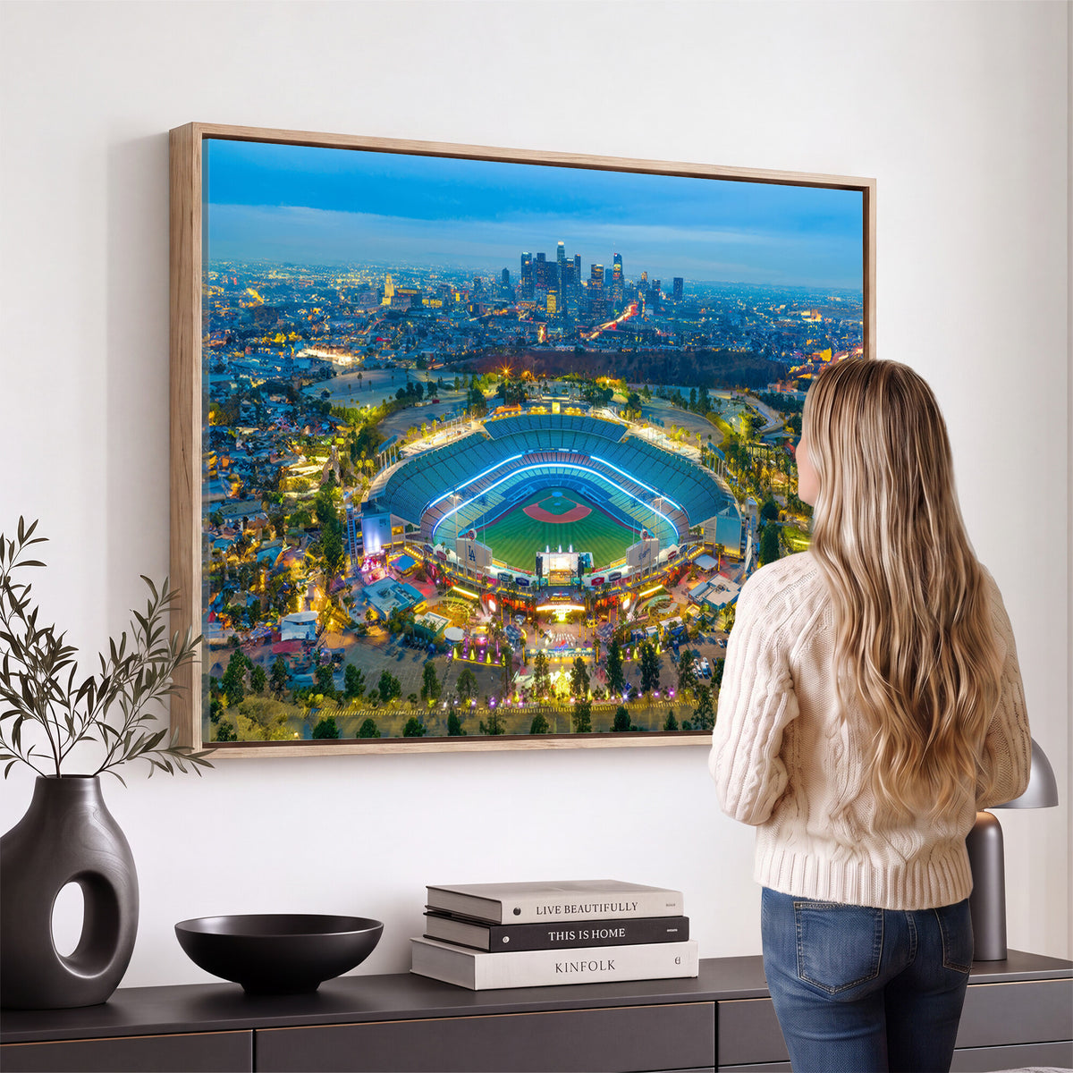78144-MGV-CV-36X24 - Los Angeles Dodgers Wall Art Canvas, Dodger Stadium Wall Art