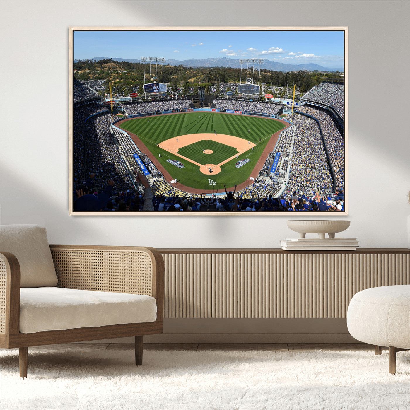 MGV-FC-36X24 - Los Angeles Dodgers Dodger Stadium Wall Art Canvas Print - MLB Baseball Stadium Wall Art Canvas