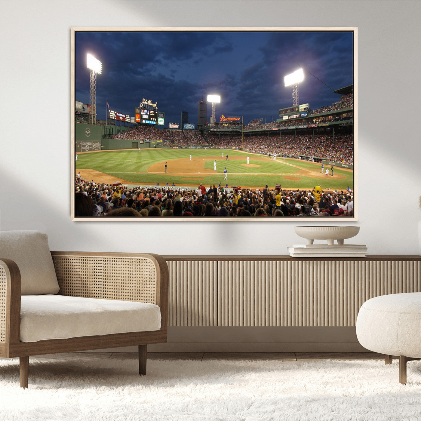 MGV-FC-36X24 - Boston Red Sox Baseball Team Print Canvas - Massachusetts Fenway Park Stadium Wall Art Canvas Print