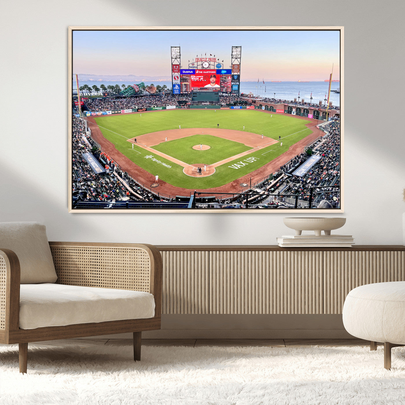 MGV-FC-36X24 - San Francisco Giants Baseball Team Print - Oracle Park Stadium Wall Art Canvas Print