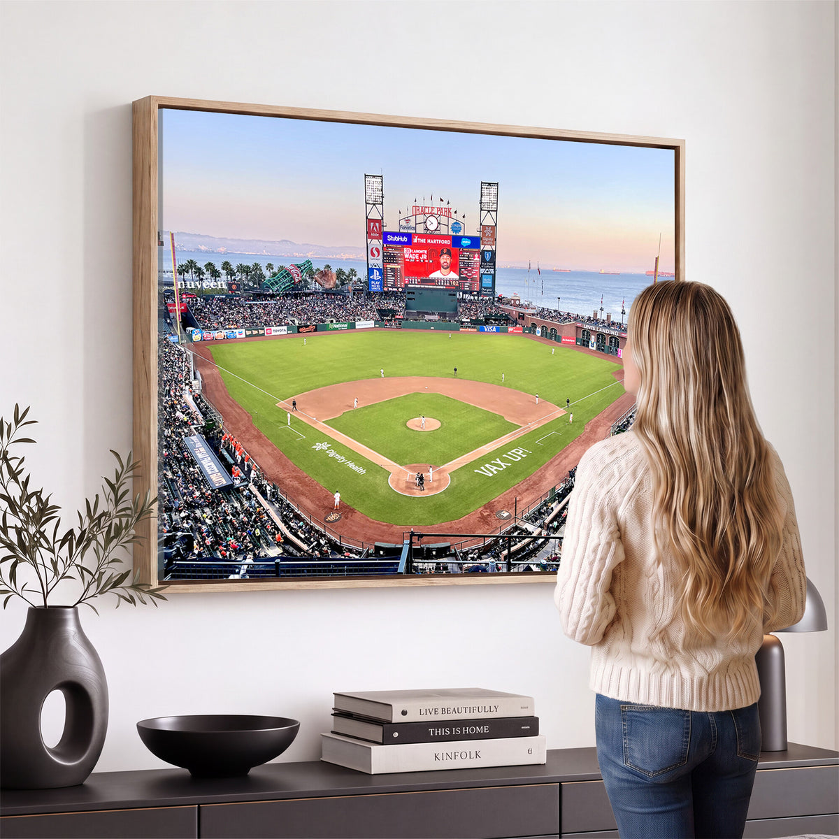16055-MGV-CV-36X24 - San Francisco Giants Baseball Team Print, Oracle Park