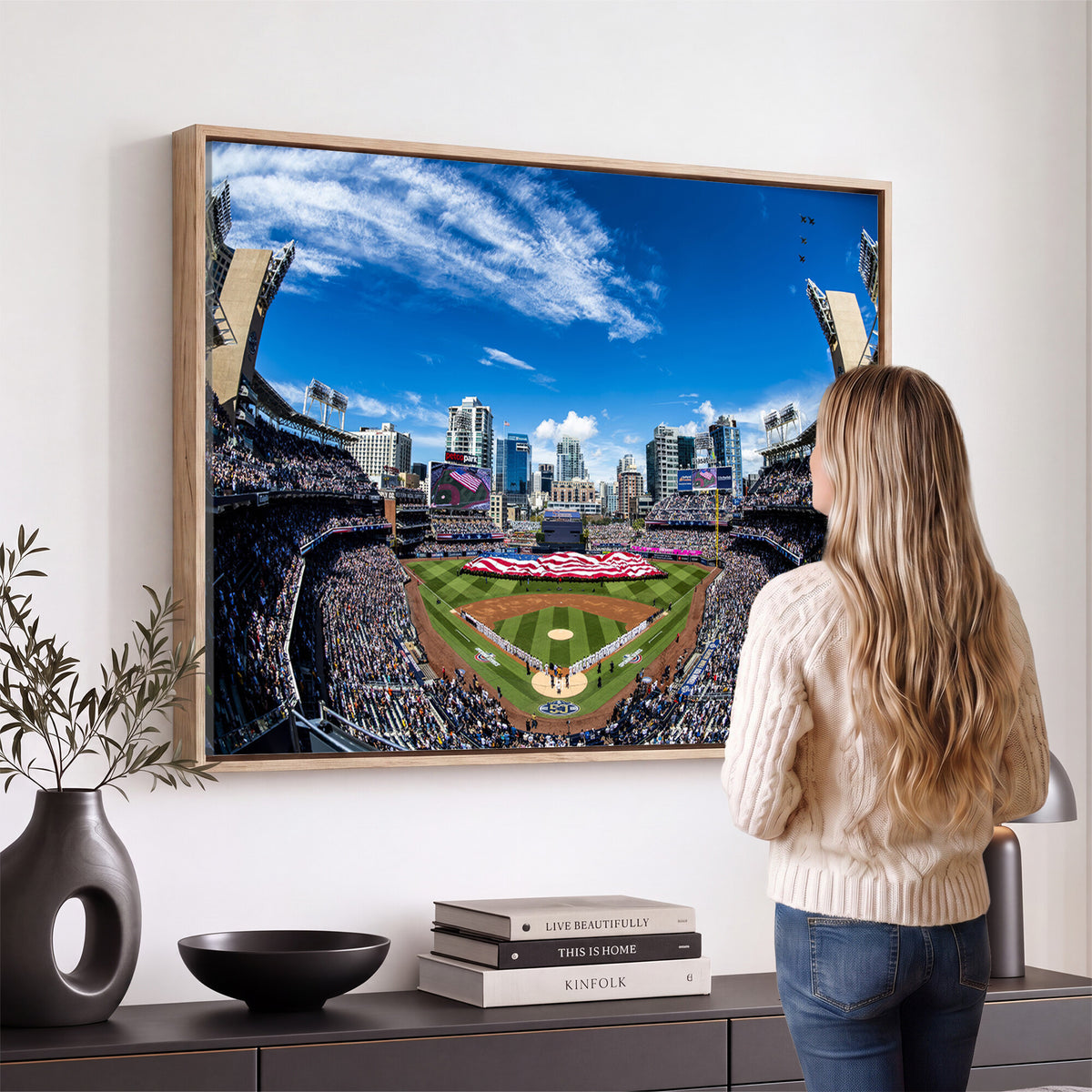 52297-MGV-CV-36X24 - San Diego Padres Baseball Team Print, Petco Park Stadium