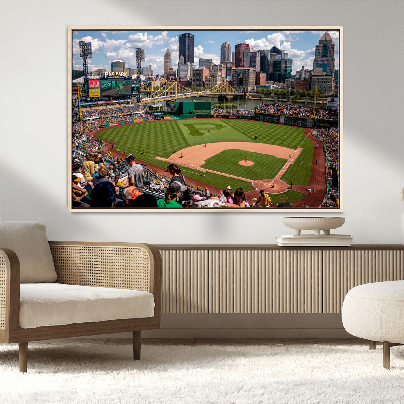 MGV-FC-36X24 - Pittsburgh Pirates Baseball Team Print - PNC Park Stadium Wall Art Canvas Print - Ready to Hang