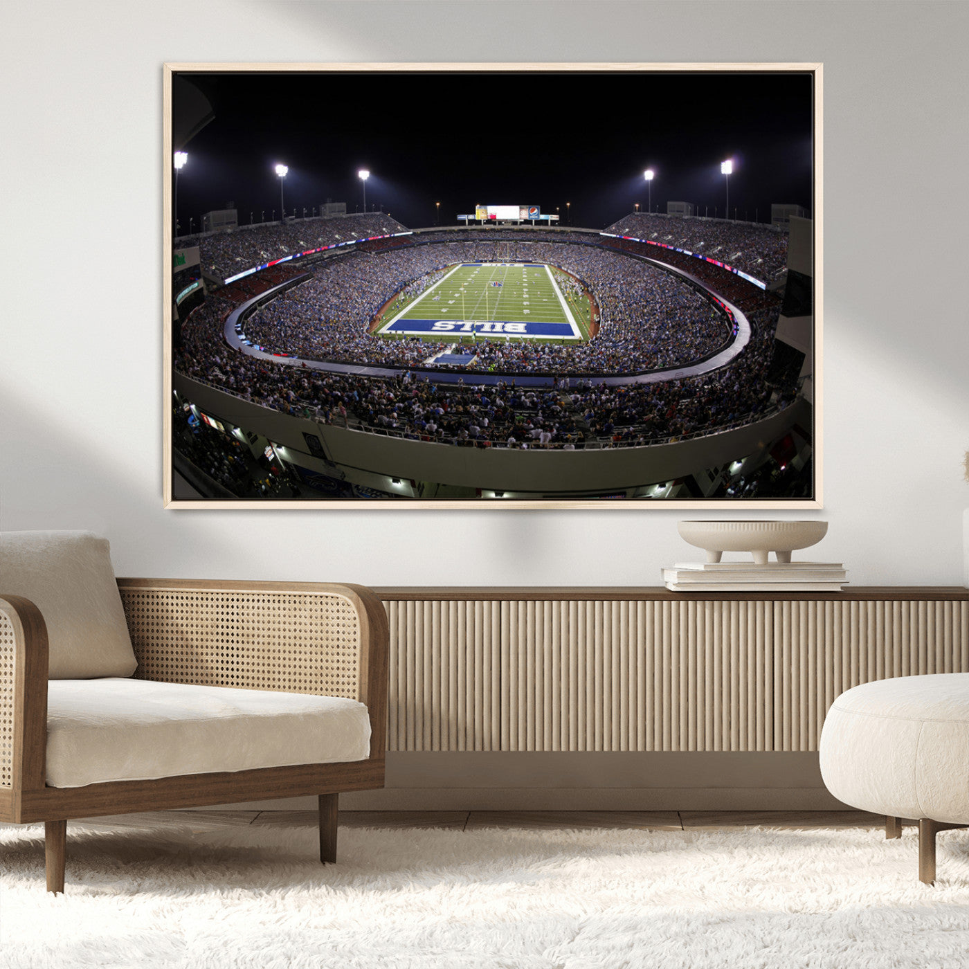 MGV-FC-36X24 - Buffalo Bills NFL Football Team Print - Buffalo Highmark Stadium Wall Art Canvas Print