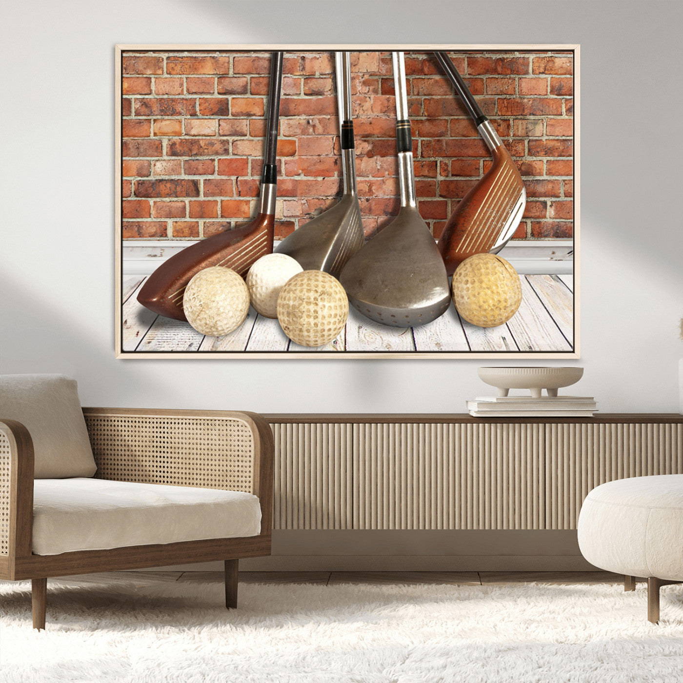 MGV-FC-36X24 - Vintage Golf Ball Wall Art Canvas Print | Golf Decor for Man Cave or Office | Ready to Hang and