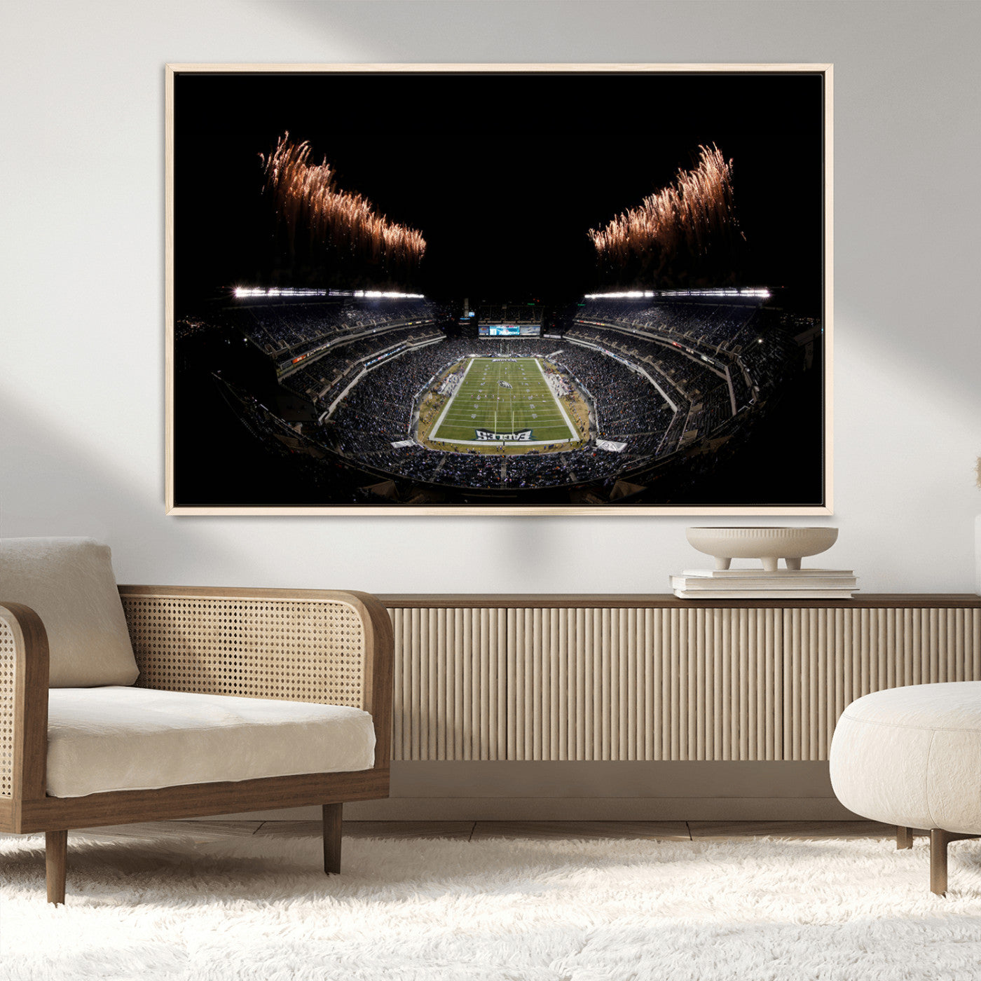 MGV-FC-36X24 - Eagles Field Stadium Wall Art | Philadelphia Eagles Football Team Print - Philadelphia Lincoln