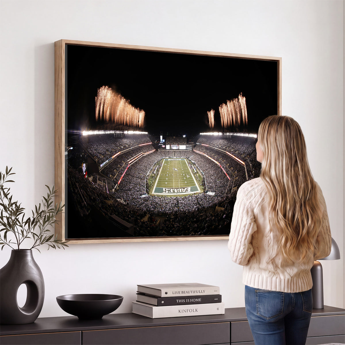 48893-MGV-CV-36X24 - Eagles Field Stadium Wall Art, Lincoln Financial Field