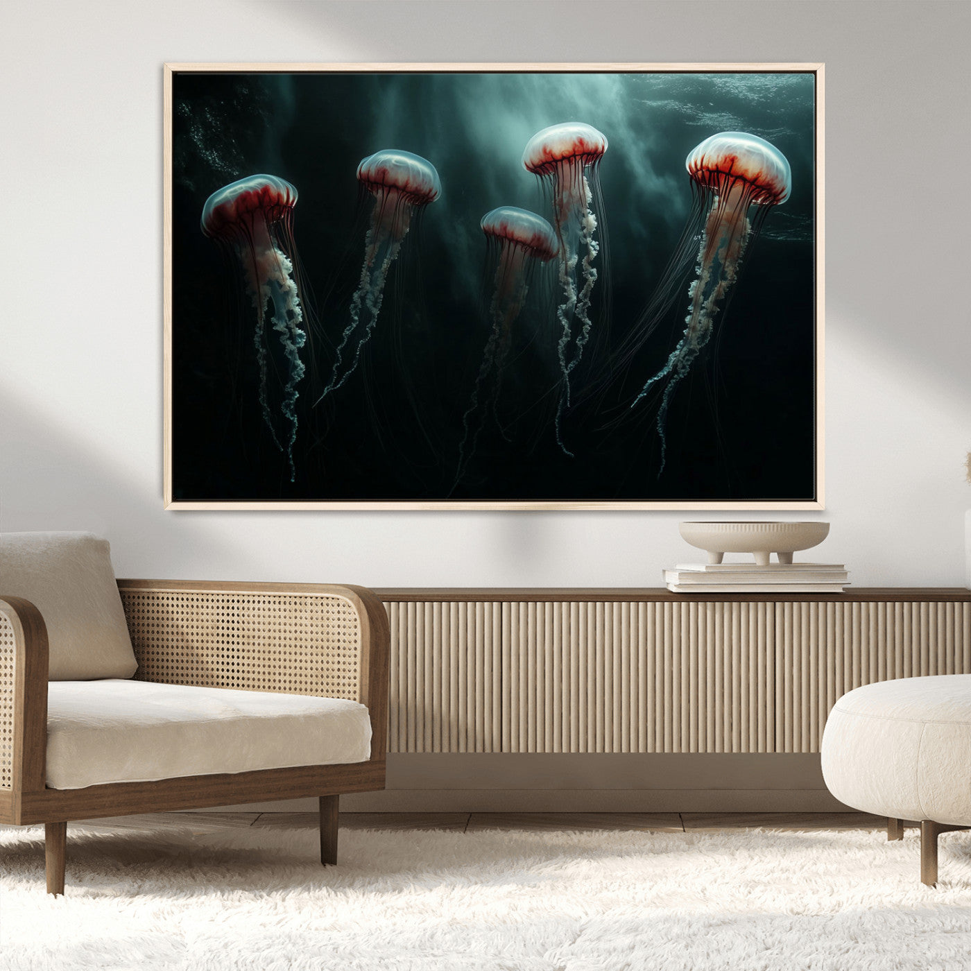 MGV-FC-36X24 - Abstract Jellyfish Wall Art Canvas Print