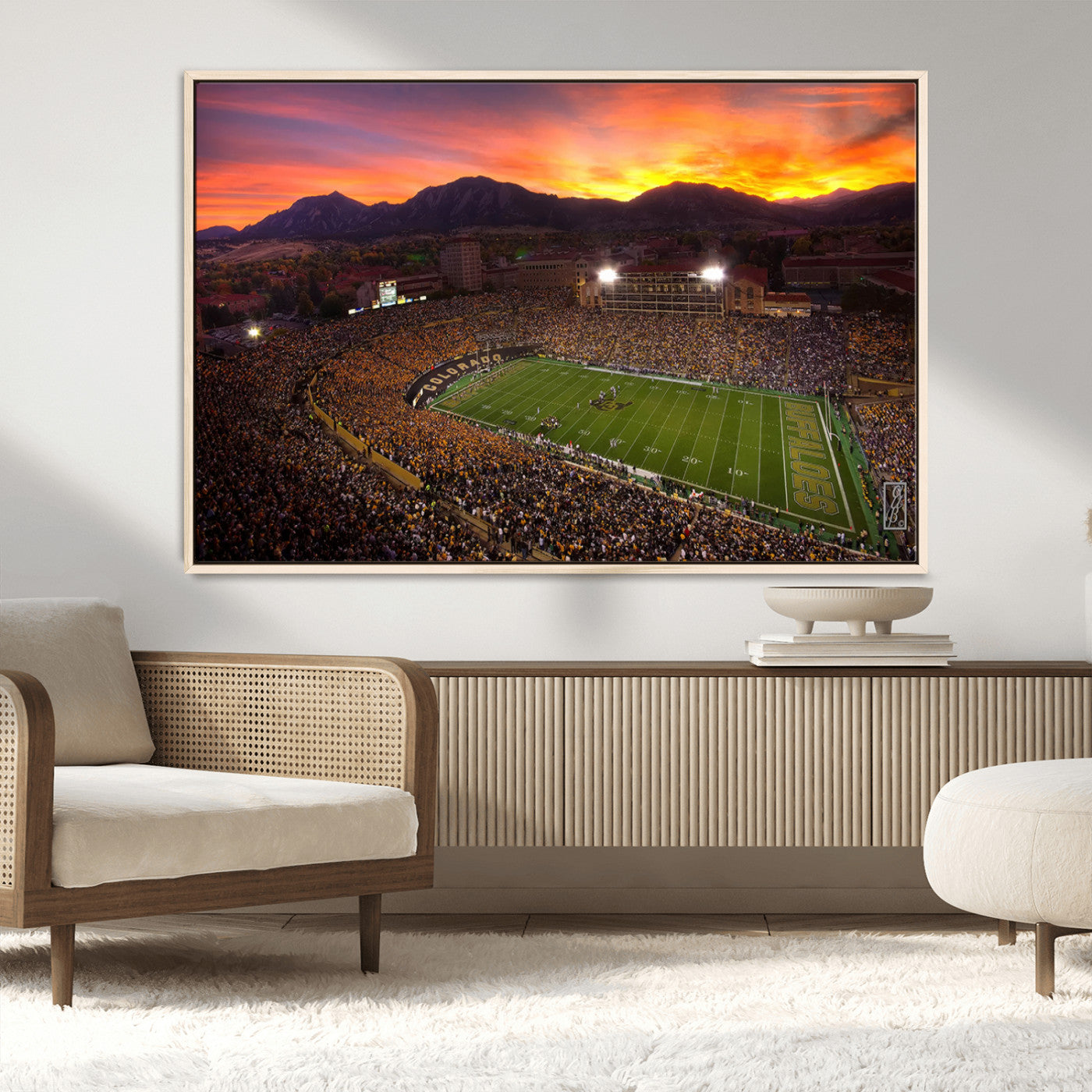 MGV-FC-36X24 - Folsom Field - University of Colorado Buffaloes Football Stadium, Colorado Buffaloes Wall Art Canvas