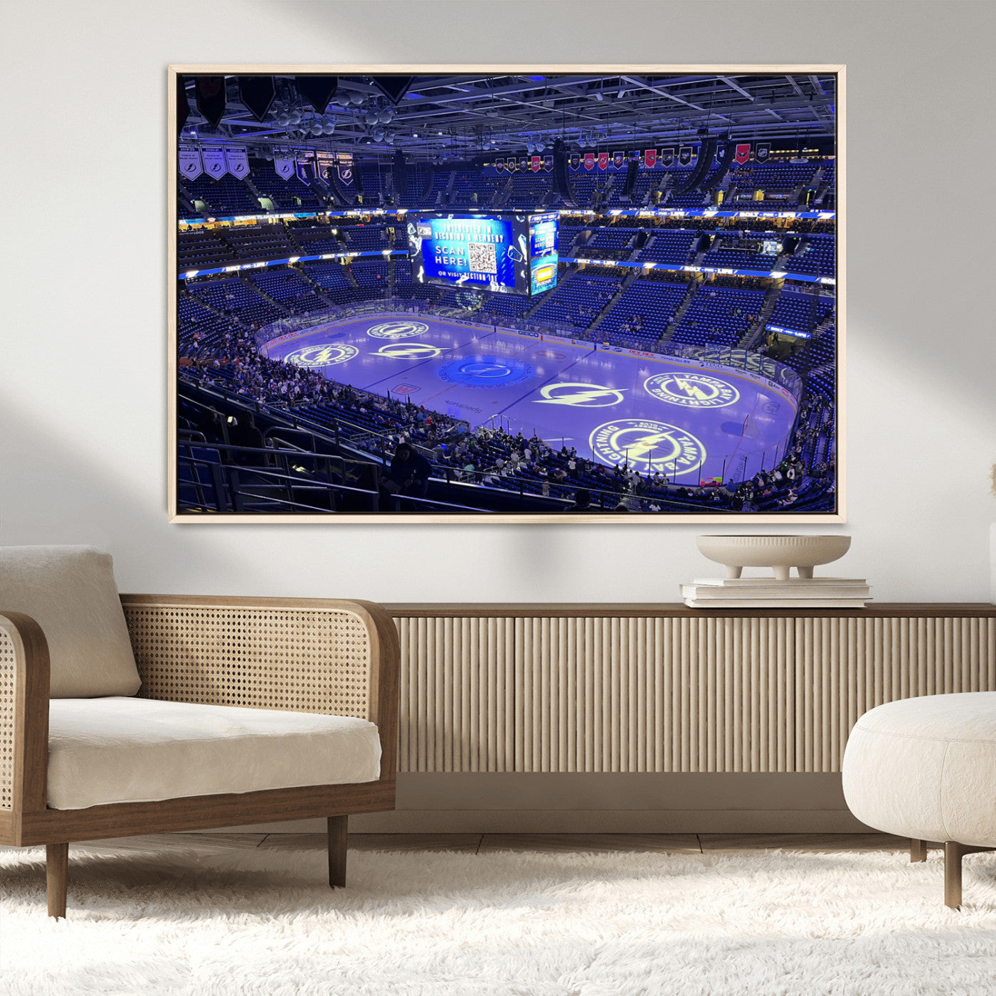 MGV-FC-36X24 - Amalie Arena Florida Wall Art Canvas Print - NHL Hockey Stadium Print Wall Art
