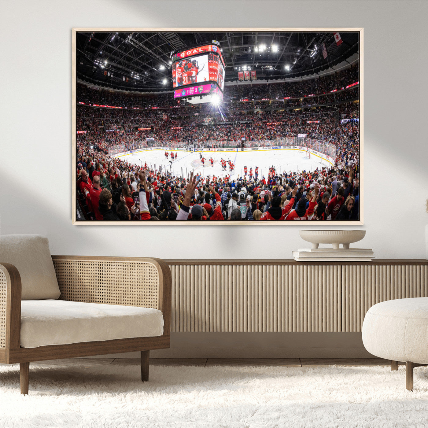 MGV-FC-36X24 - Amerant Bank Arena Wall Art Canvas Print - Basketball Arena Stadium Print