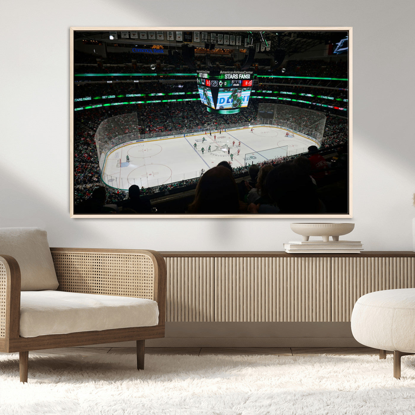 MGV-FC-36X24 - American Airlines Center Dallas Stars Wall Art Canvas Print - Dallas Hockey Arena Stadium Print