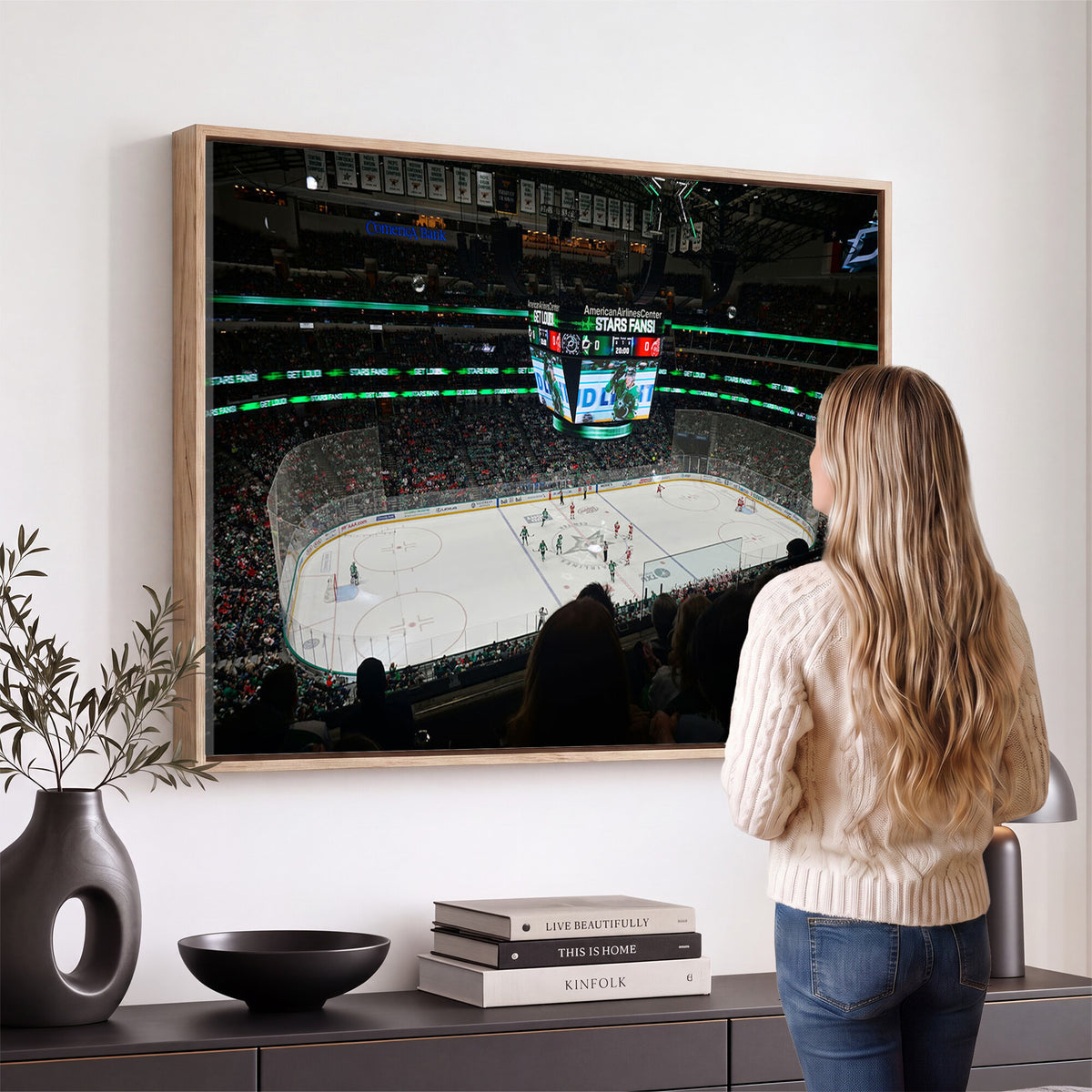 13876-MGV-CV-36X24 - American Airlines Center Dallas Stars Wall Art Canvas Print