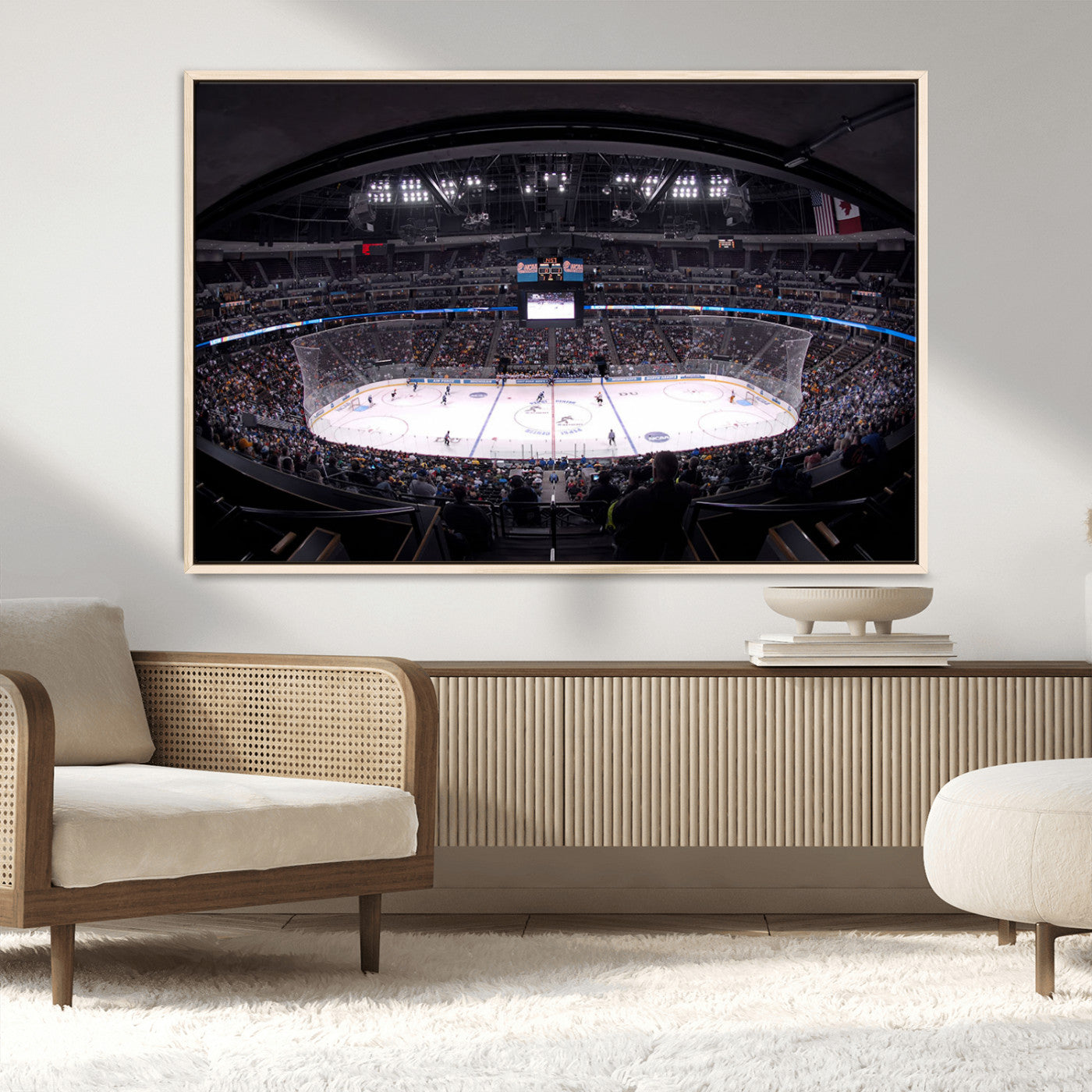MGV-FC-36X24 - Ball Arena Denver Colorado Avalanche Hockey Team Wall Art Canvas Print - Denver Ice Hockey Stadium