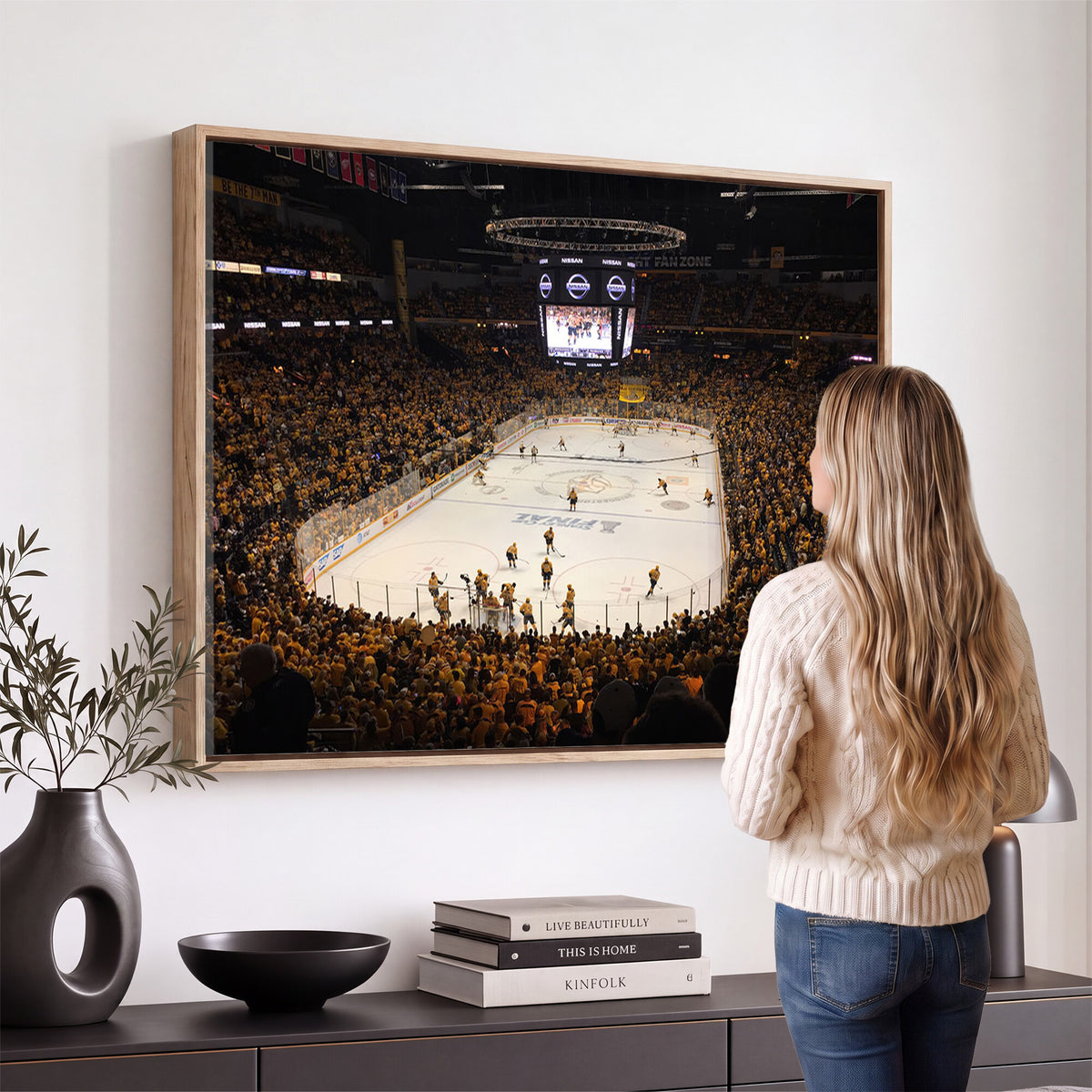 99407-MGV-CV-36X24 - Bridgestone Arena - Nashville Predators Hockey Team Print - Nashville Wall Art Canvas Print