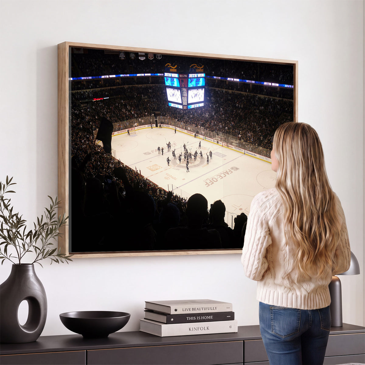 22497-MGV-CV-36X24 - Canada Life Centre Wall Art | Winnipeg Jets Hockey Team Print Canvas | Ready to Hang | Winnipeg Wall
