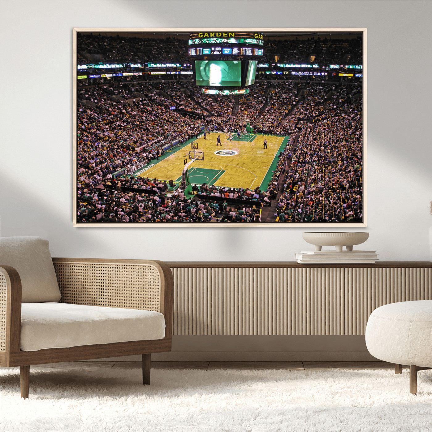 MGV-FC-36X24 - Celtics Game Versus The Timberwolves | Baseball Stadium Wall Art | Canvas Print | Ready to Hang