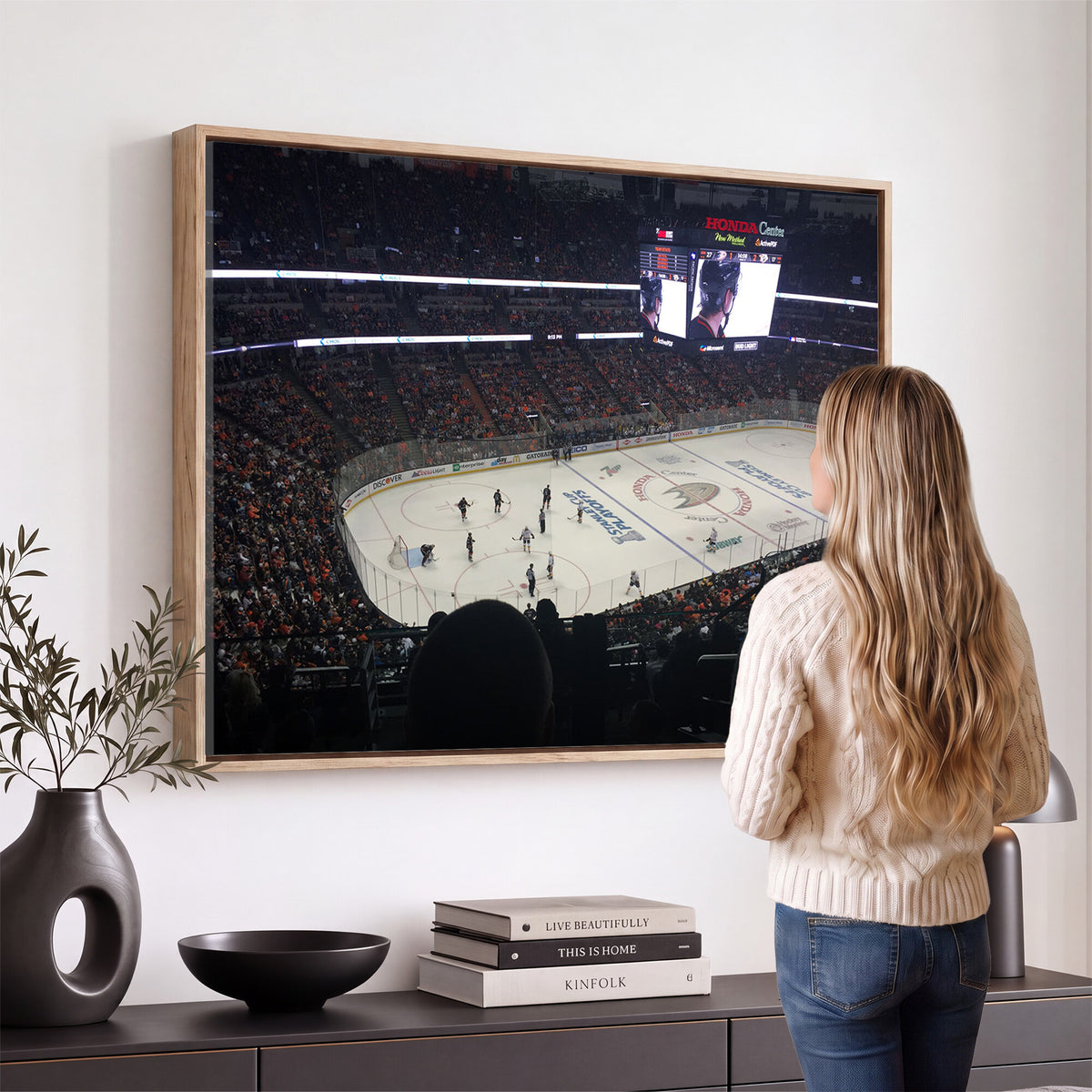 24634-MGV-CV-36X24 - Honda Center California Anaheim Ducks Hockey Stadium Wall Art