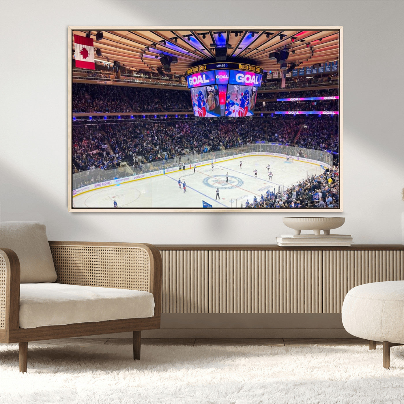 MGV-FC-36X24 - Madison New York Rangers Hockey Stadium Wall Art Canvas Print