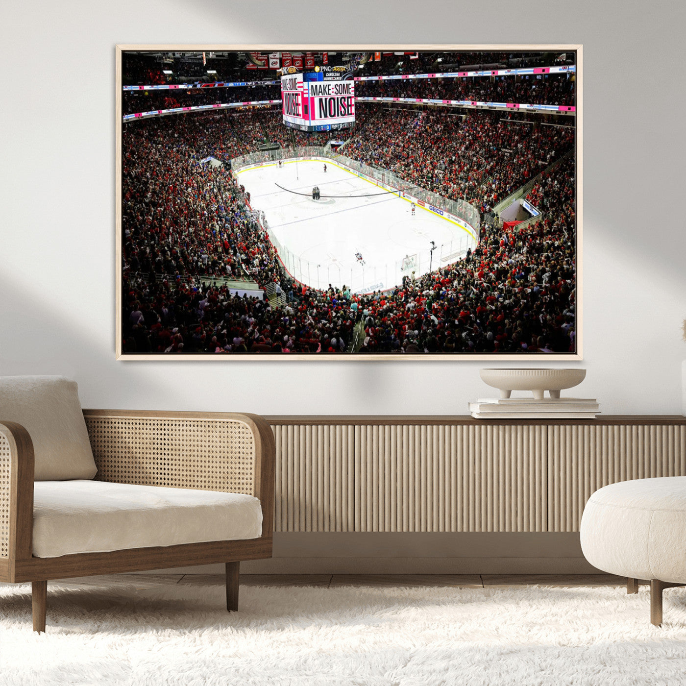 MGV-FC-36X24 - PNC Arena Raleigh North Carolina Hurricanes Hockey Stadium Wall Art Canvas, North Carolina