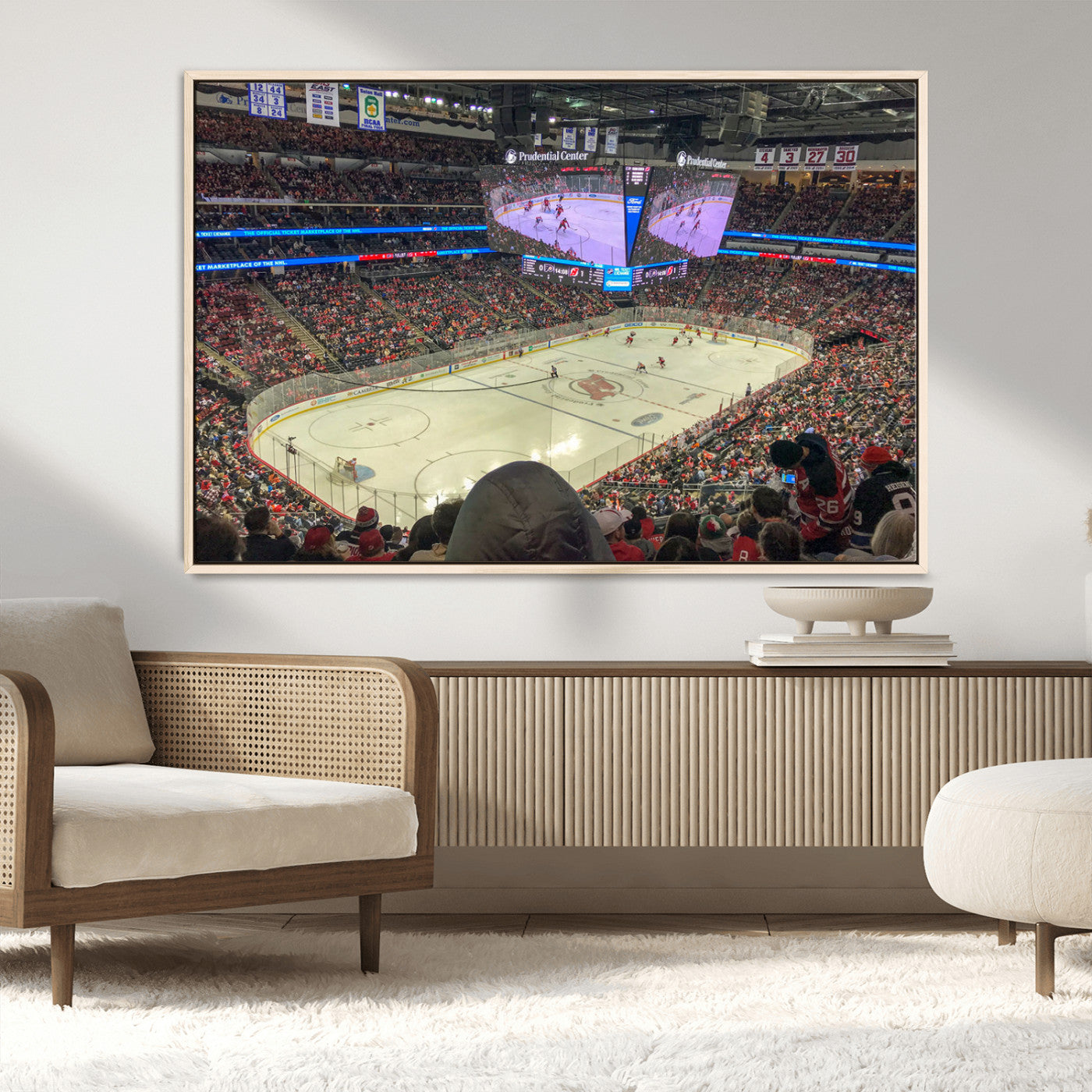 MGV-FC-36X24 - Prudential Center Newark New Jersey Devils Hockey Stadium, New Jersey Devils Hockey Stadium Canvas
