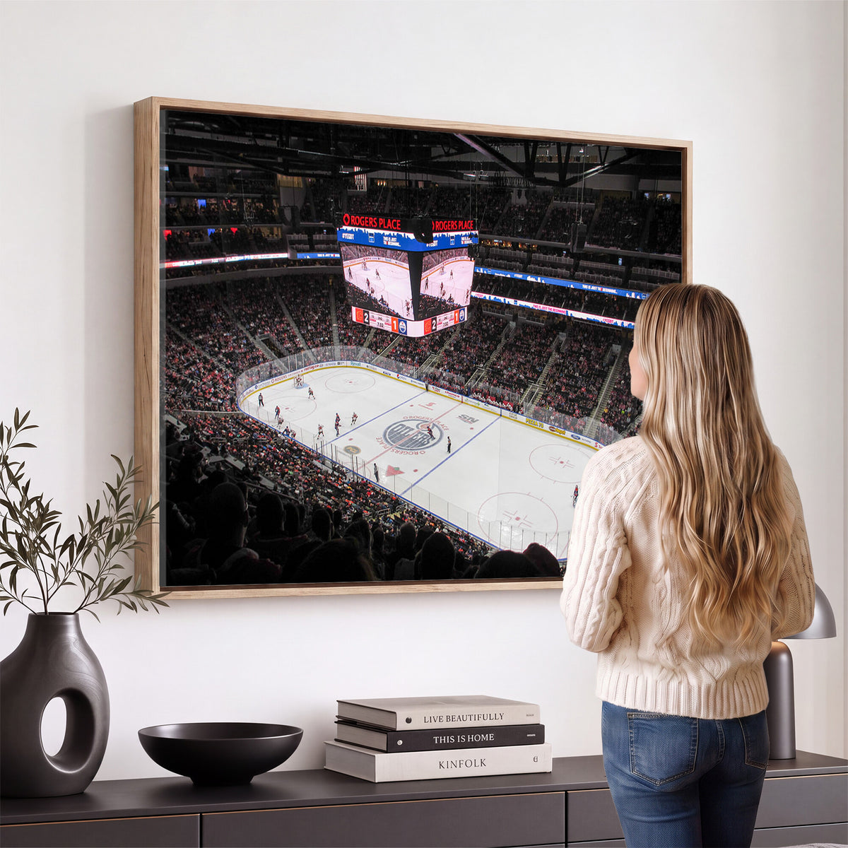 71180-MGV-CV-36X24 - Rogers Place Edmonton Oilers Ice Hockey Stadium Wall Art