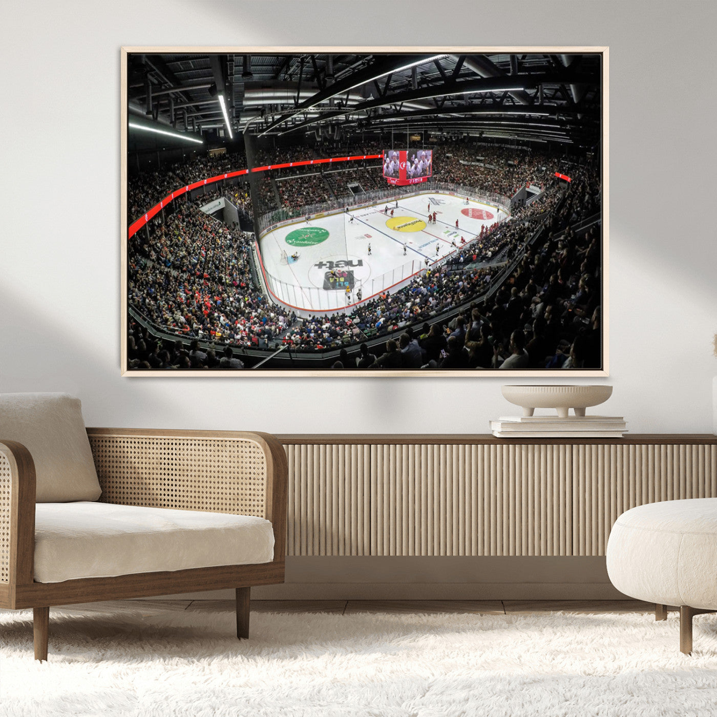 MGV-FC-36X24 - Vaudoise Lausanne Ice Hockey Arena Stadium Wall Art Canvas, Vaudoise Lausanne Ice Hockey Canvas