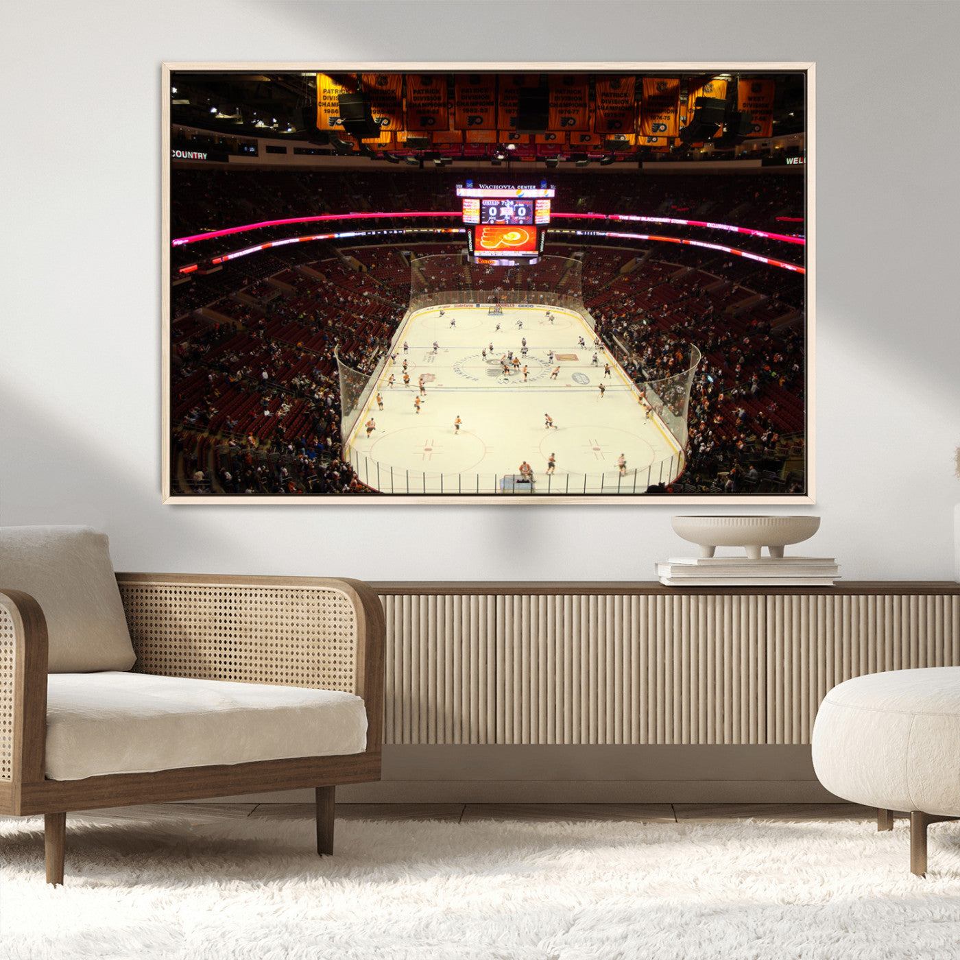 MGV-FC-36X24 - Wachovia Center Priort of Lyers Game Ice Hockey Stadium Canvas Print, Lyers Game Ice Hockey Stadium