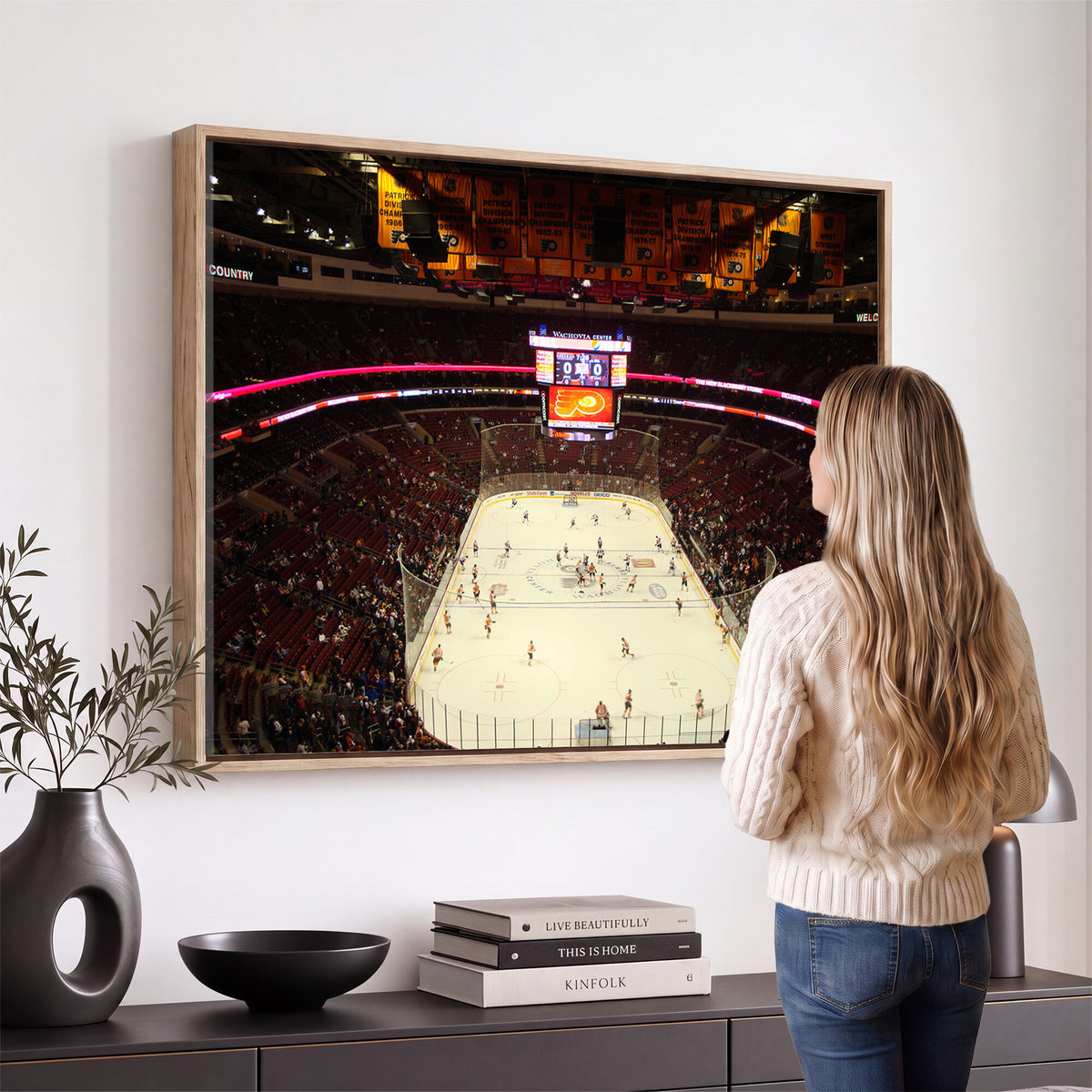 98213-MGV-CV-36X24 - Wachovia Center Prior to Flyers Game Ice Hockey Stadium
