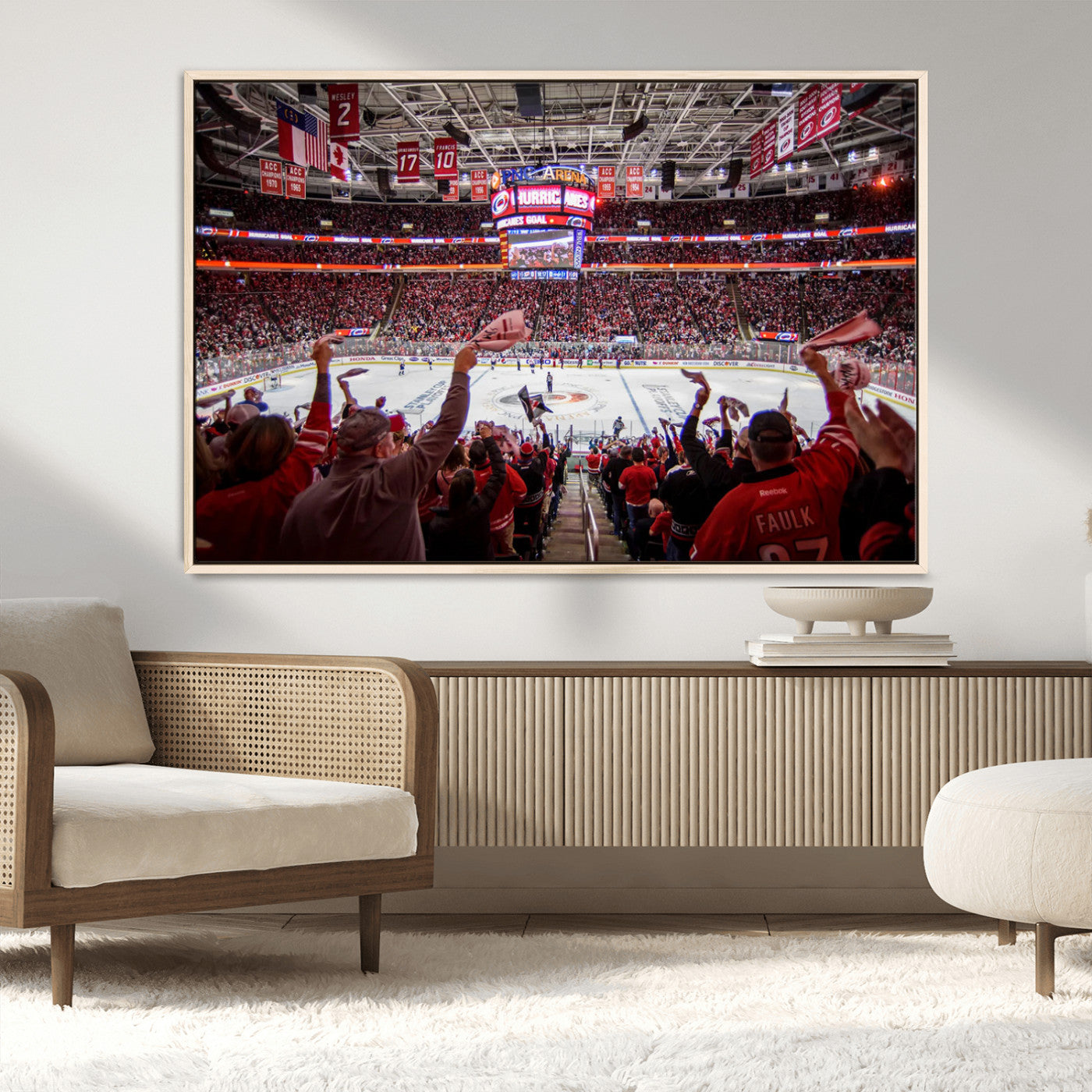 MGV-FC-36X24 - Carolina Hurricanes Ice Hockey Stadium Wall Art, Carolina Hurricanes Canvas Print