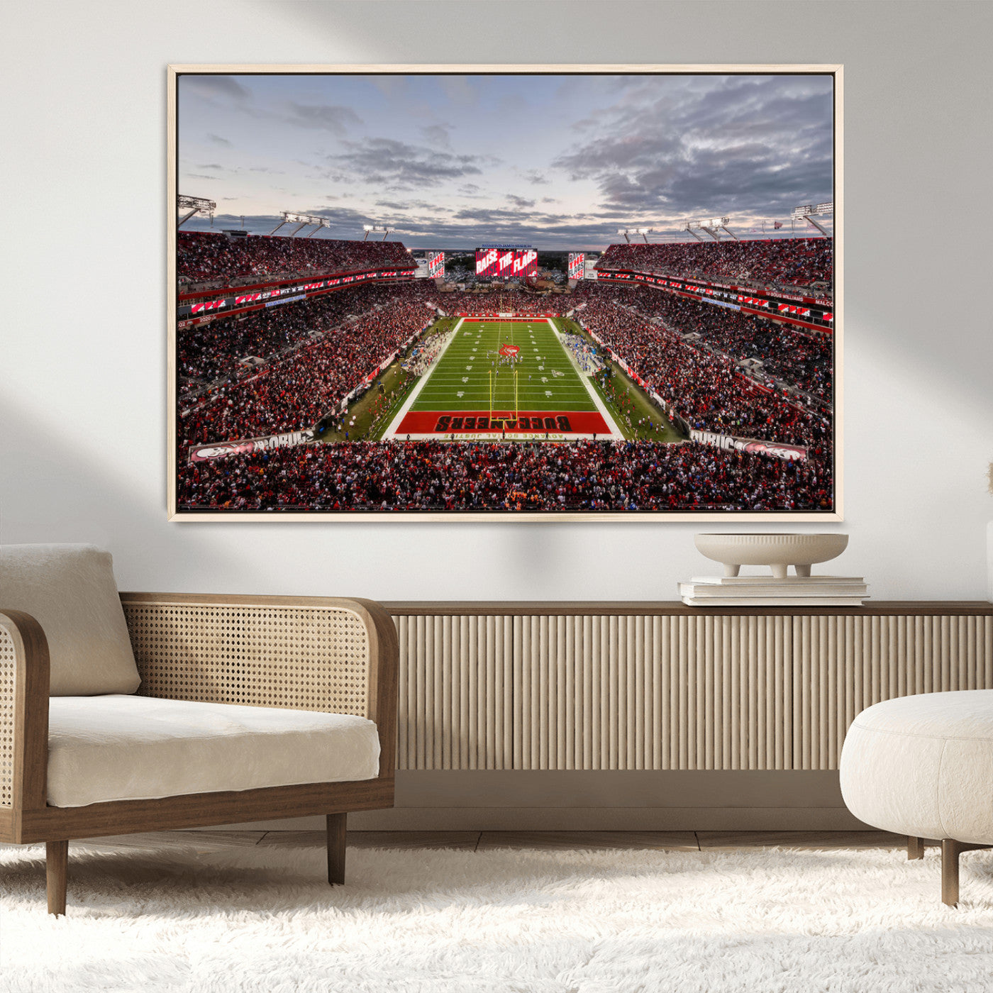 MGV-FC-36X24 - Florida Tampa Raymond James Stadium Wall Art Canvas Print - NFL Football Stadium Print Canvas
