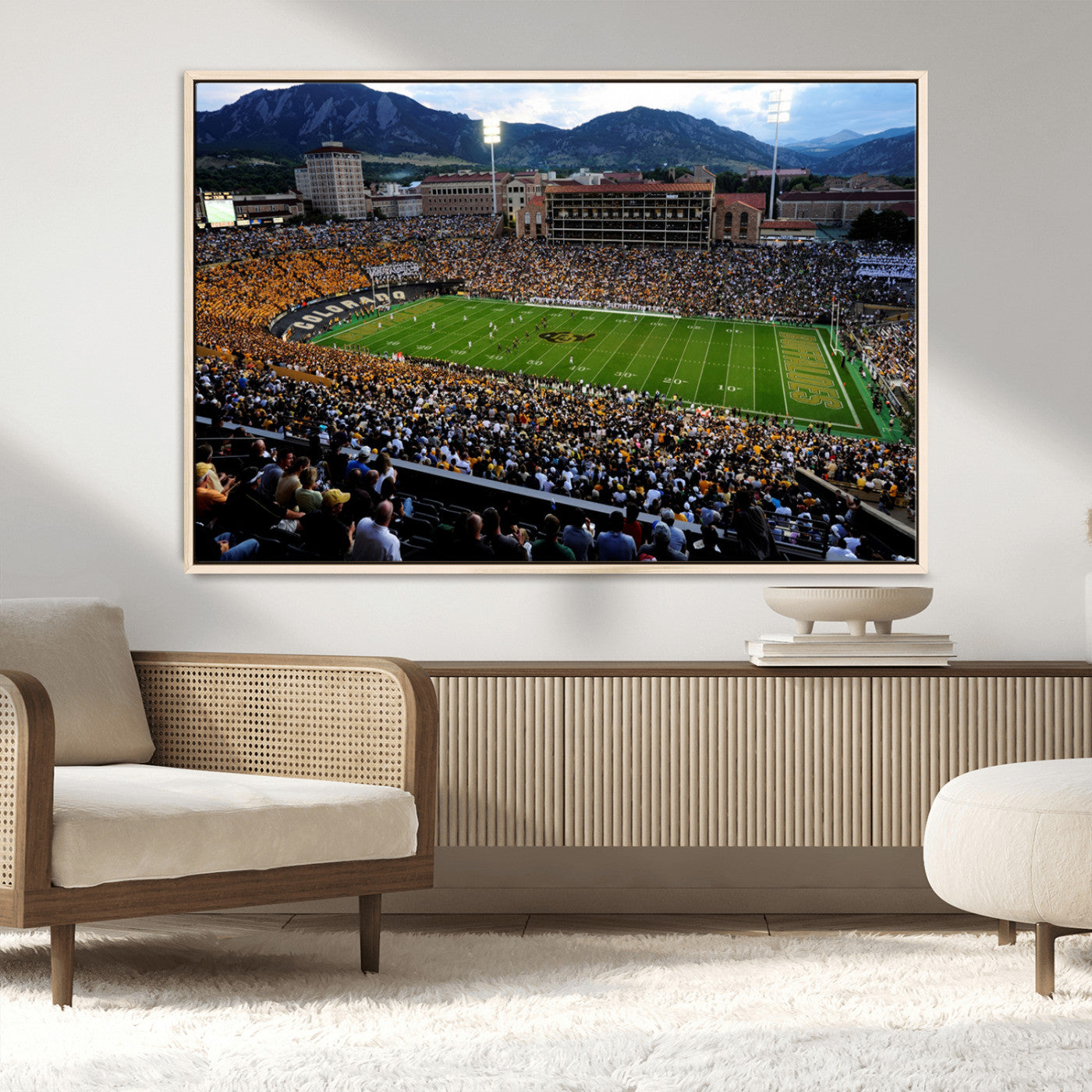 MGV-FC-36X24 - Colorado Buffaloes Canvas Print - Boulder Folsom Field Stadium Wall Art Canvas Print, Football Print