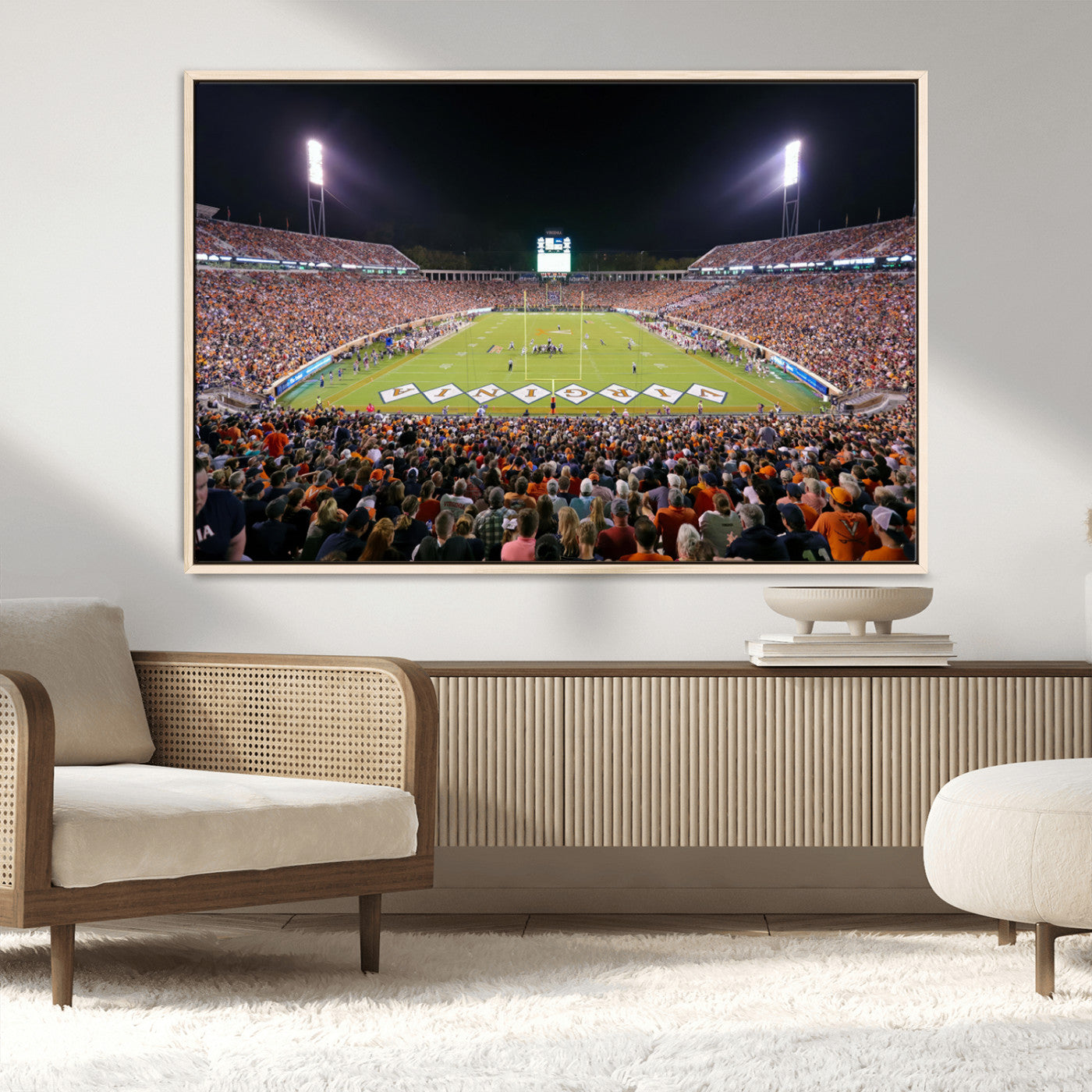 MGV-FC-36X24 - Virginia Cavaliers Football Team Print - Charlottesville Scott Stadium Wall Art Canvas Print