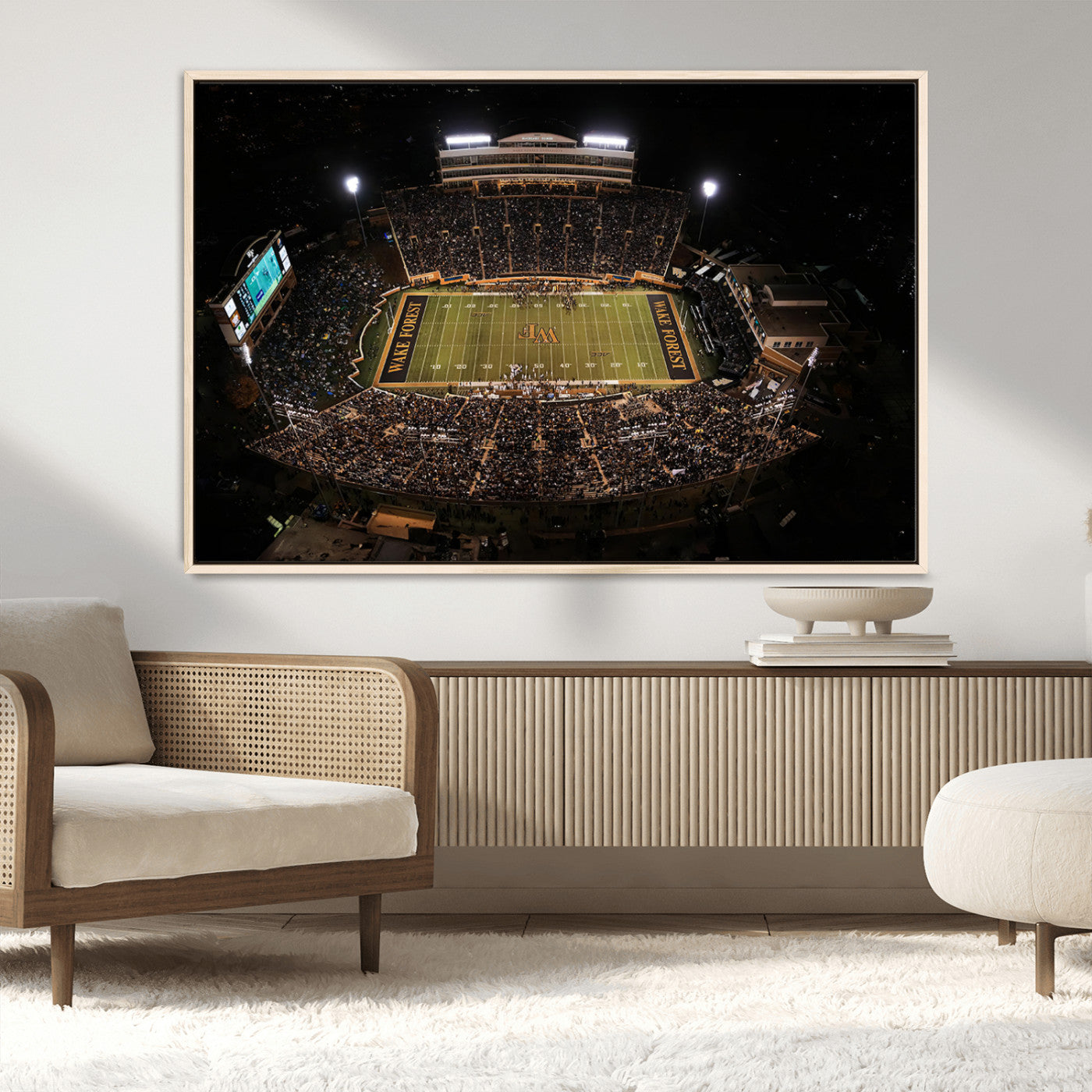 MGV-FC-36X24 - Wake Forest University Demon Deacons Canvas Printi, Football Team Print - Winston-Salem Allegacy