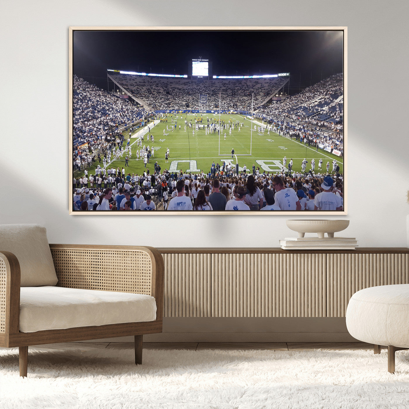 MGV-FC-36X24 - Brigham Young University Cougars Football Print Canvas - Provo LaVell Edwards Stadium Wall Art