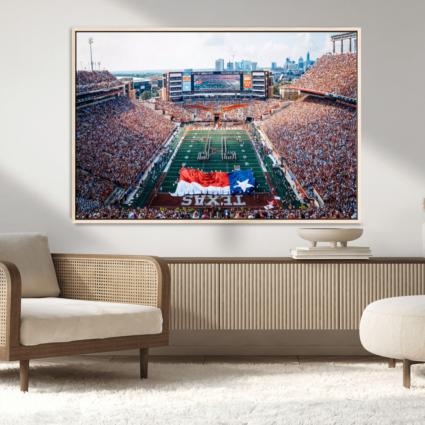 MGV-FC-36X24 - University of Texas Longhorns Football Team Canvas Print - Austin Darrell K Royal-Texas Memorial