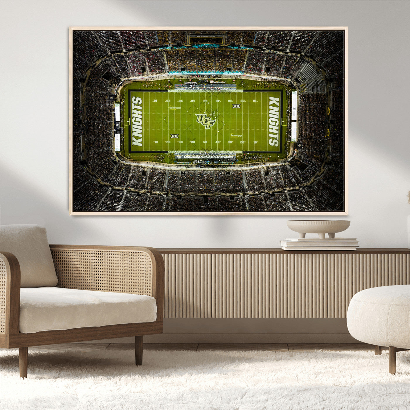 MGV-FC-36X24 - UCF Knights Football Team Print - Orlando FBC Mortgage Stadium Wall Art, UCF Knights Canvas Print