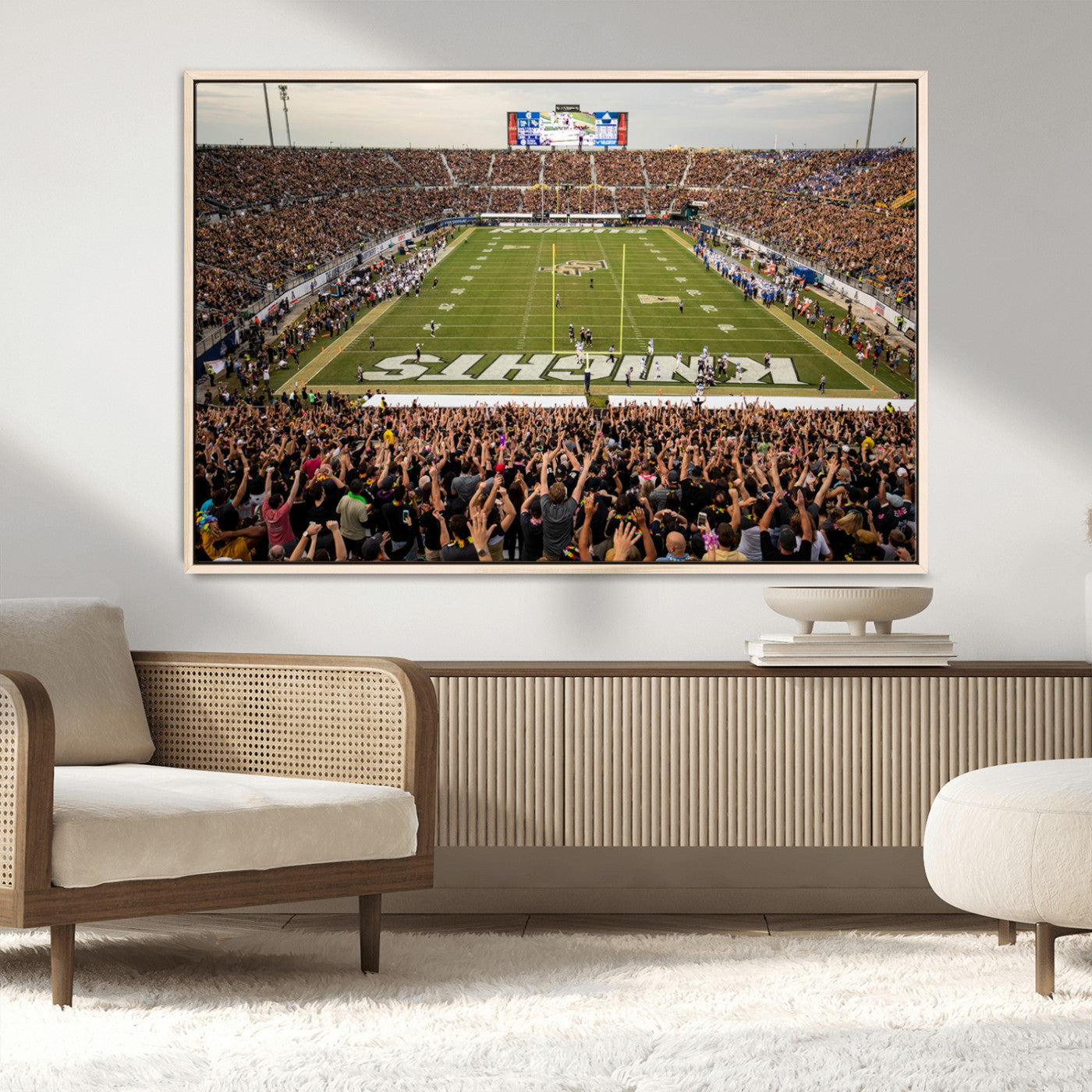 MGV-FC-36X24 - UCF Knights Football Team Print - Orlando FBC Mortgage Stadium Canvas Print